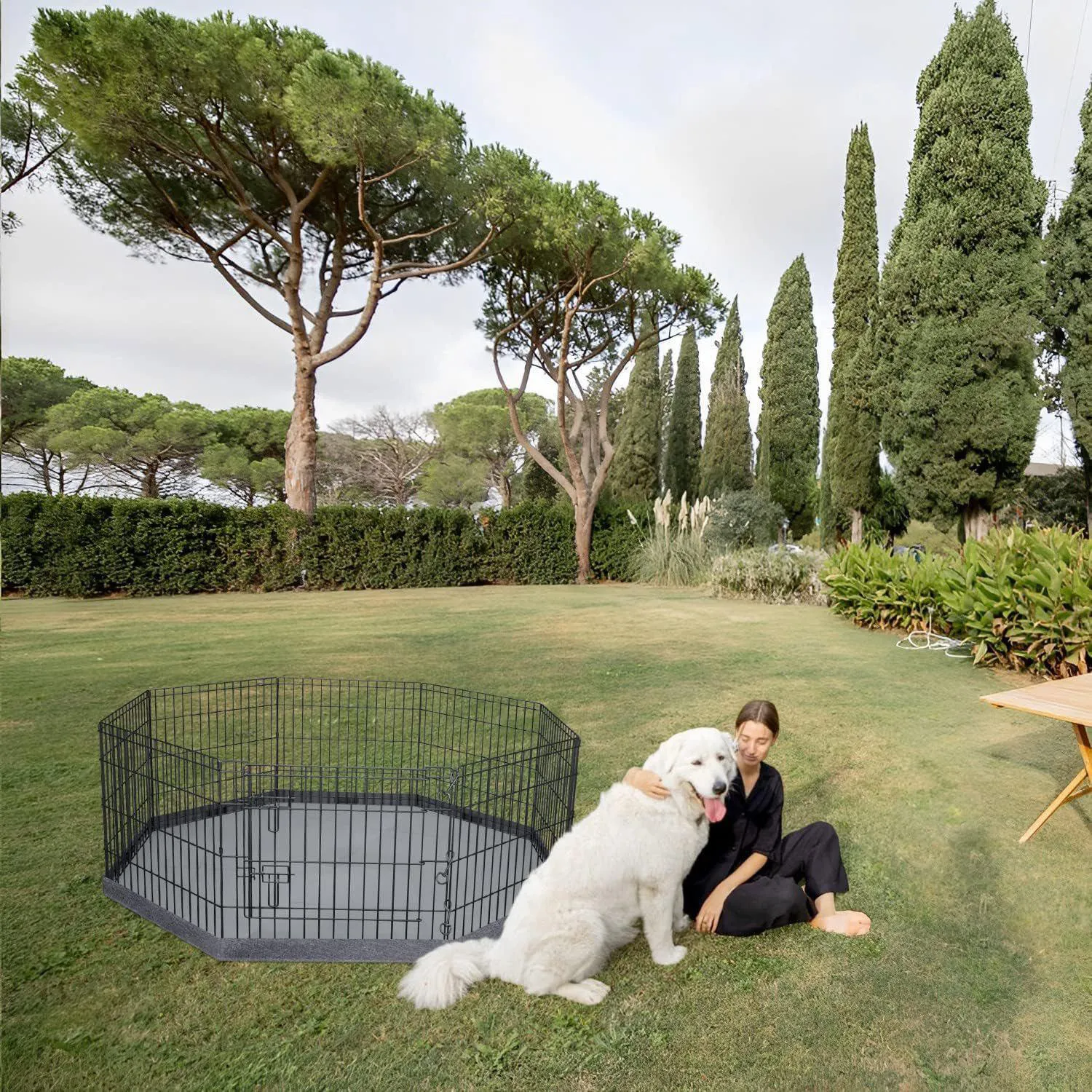 Corral PETIME para Perros de 8 Paneles con Base Impermeable Incluida 5