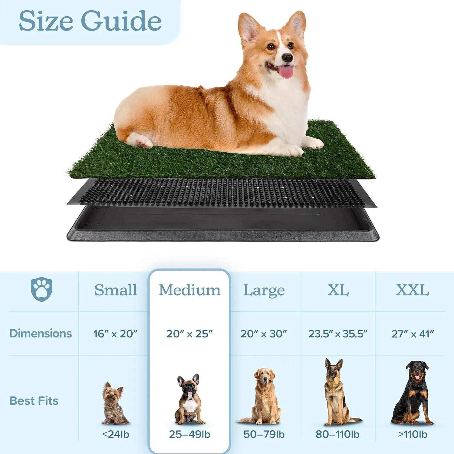 Tapete PETMAKER de Césped Sintético con Bandeja para Entrenamiento de Mascotas 8