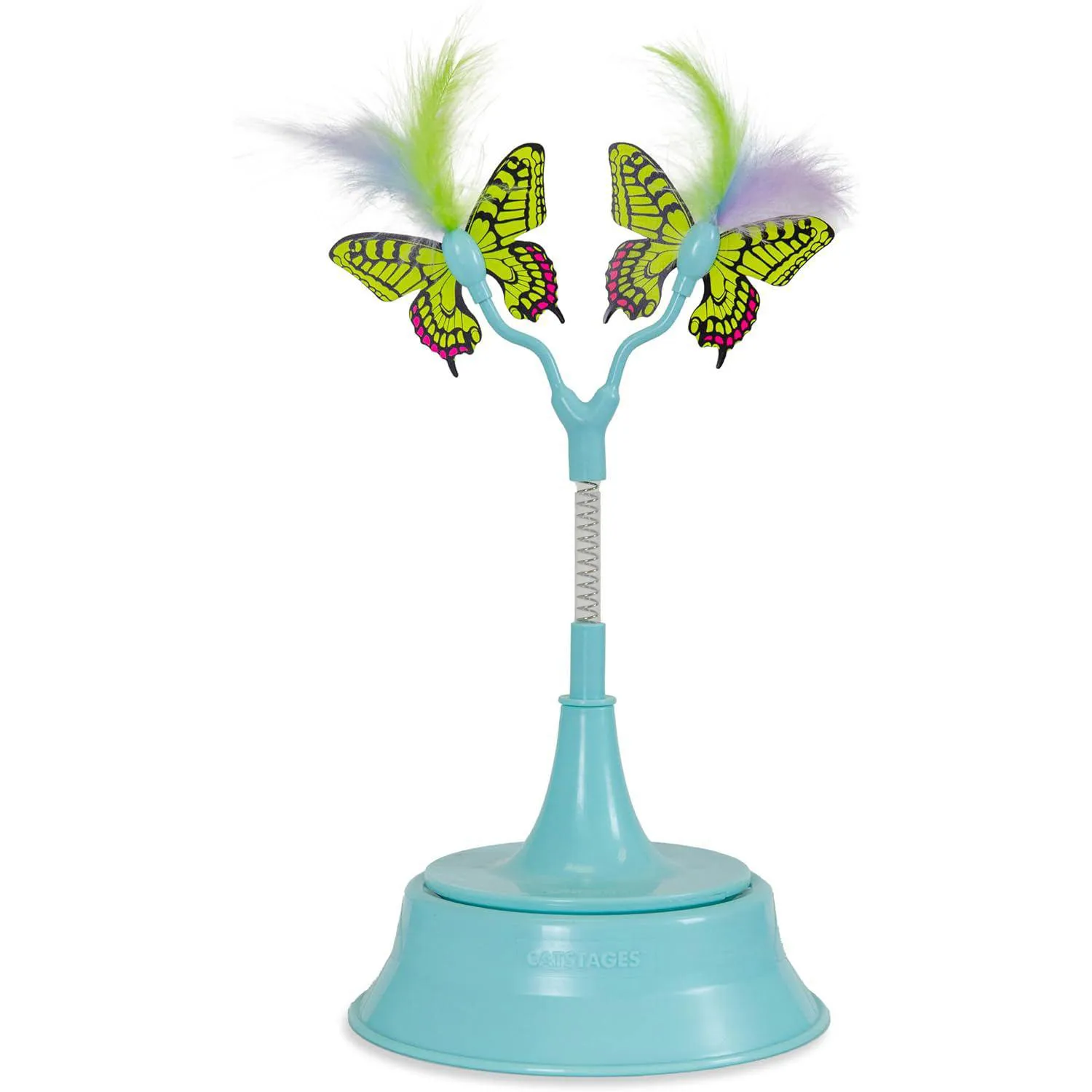 Juguete Interactivo para Gato con Mariposas Saltarinas y Base Adaptable para Pistas