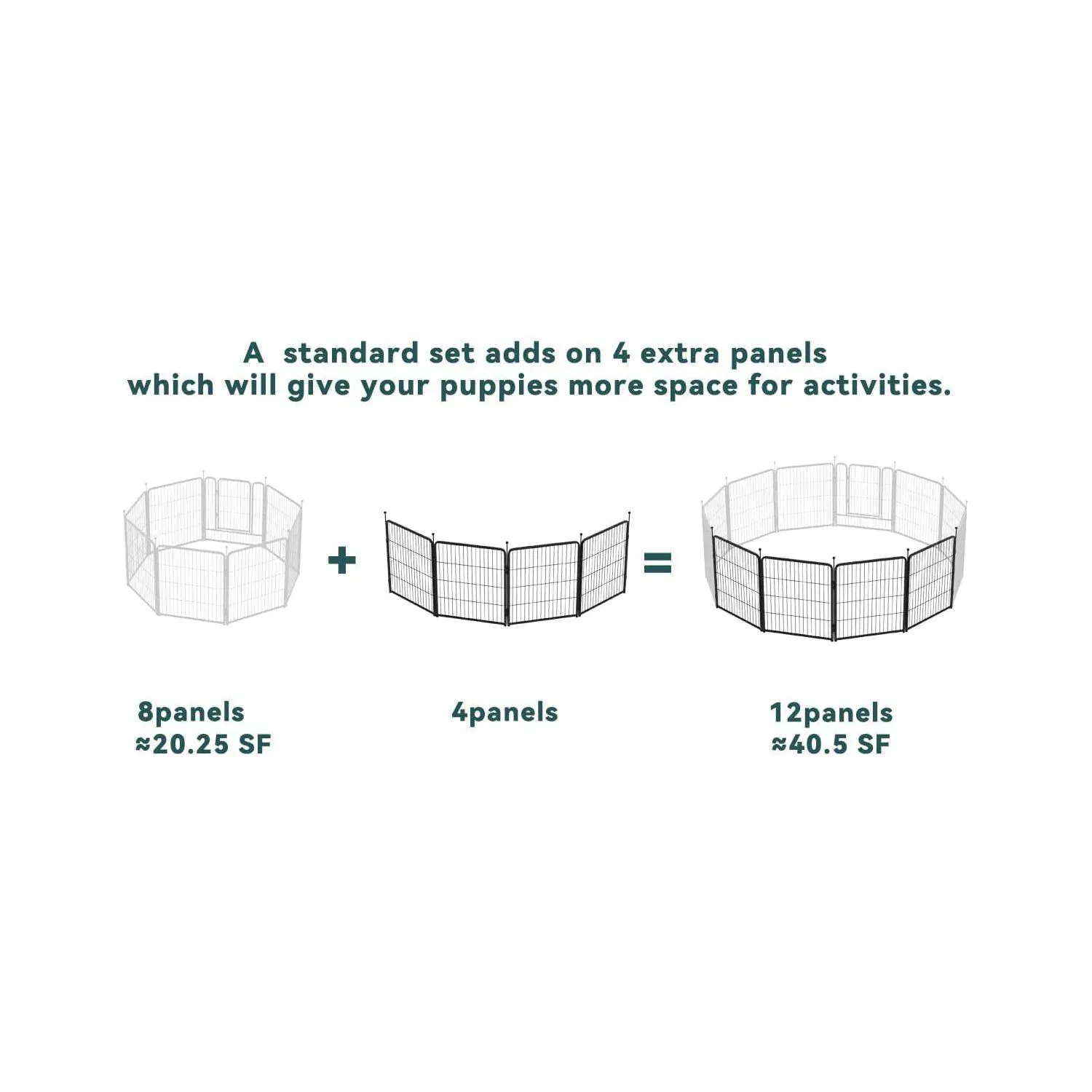 Corral FXW Rollick para Perros de 4 Paneles Reforzado para Patio y Camping