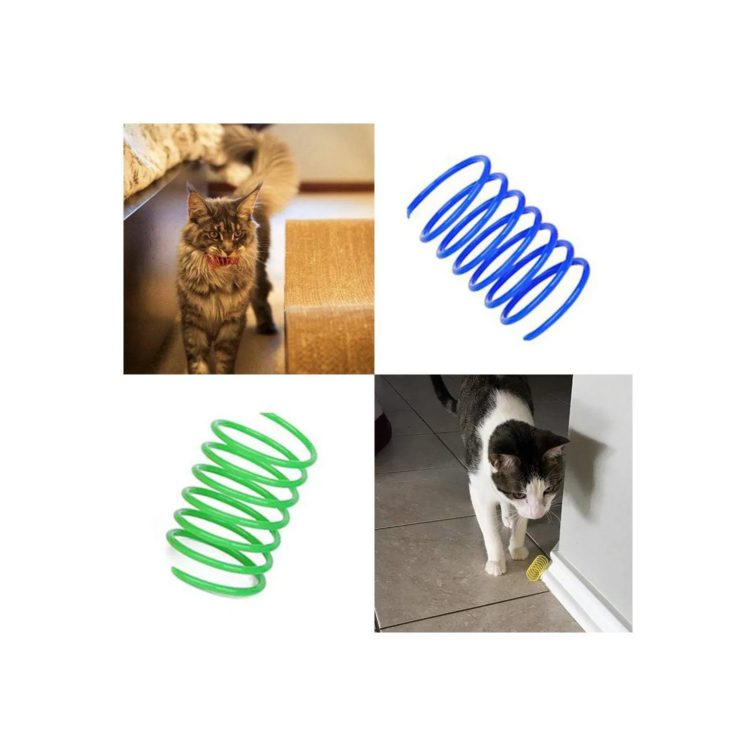 Resortes Interactivos para Gato con Diseño Espiral y Plástico Resistente 7