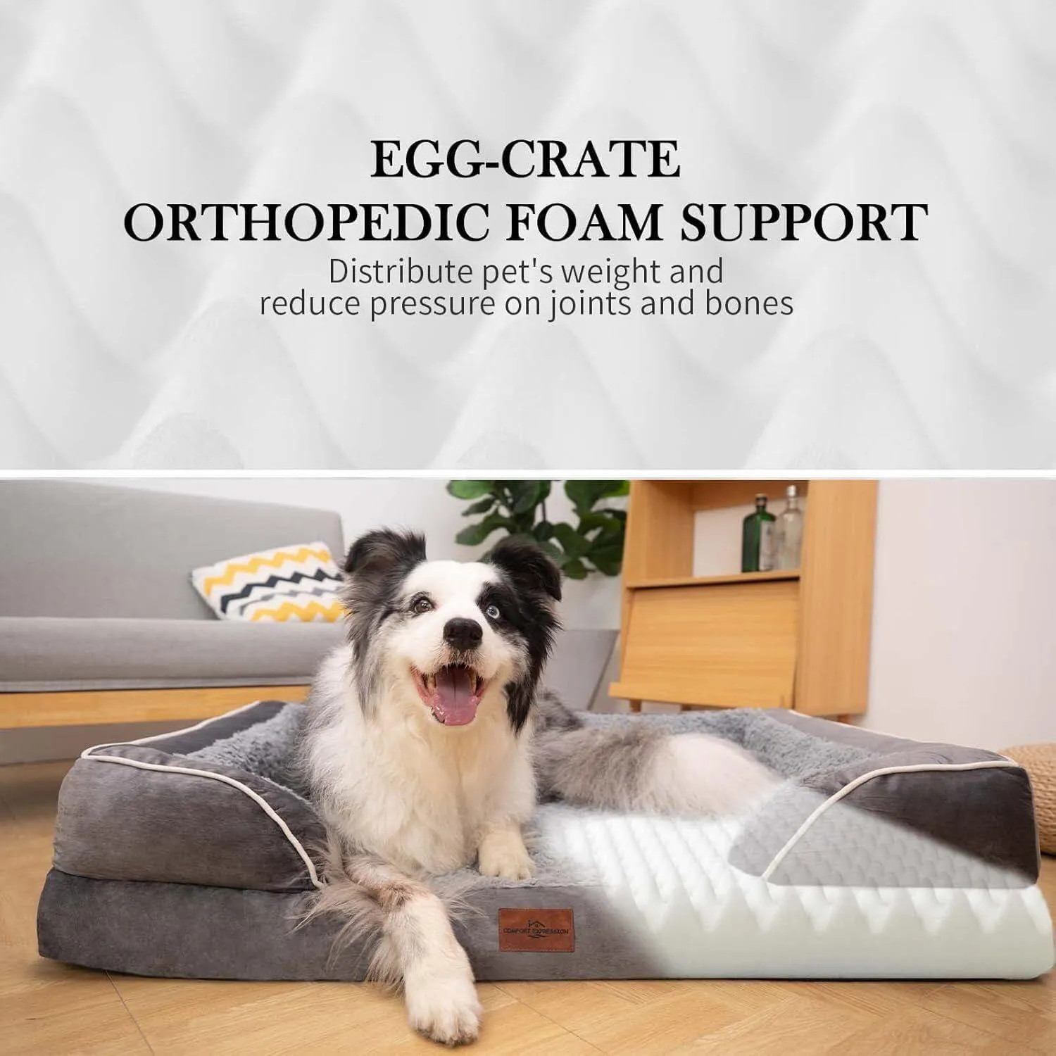 Cama Ortopédica XL Impermeable con Refuerzo y Funda Lavable Comfort 3
