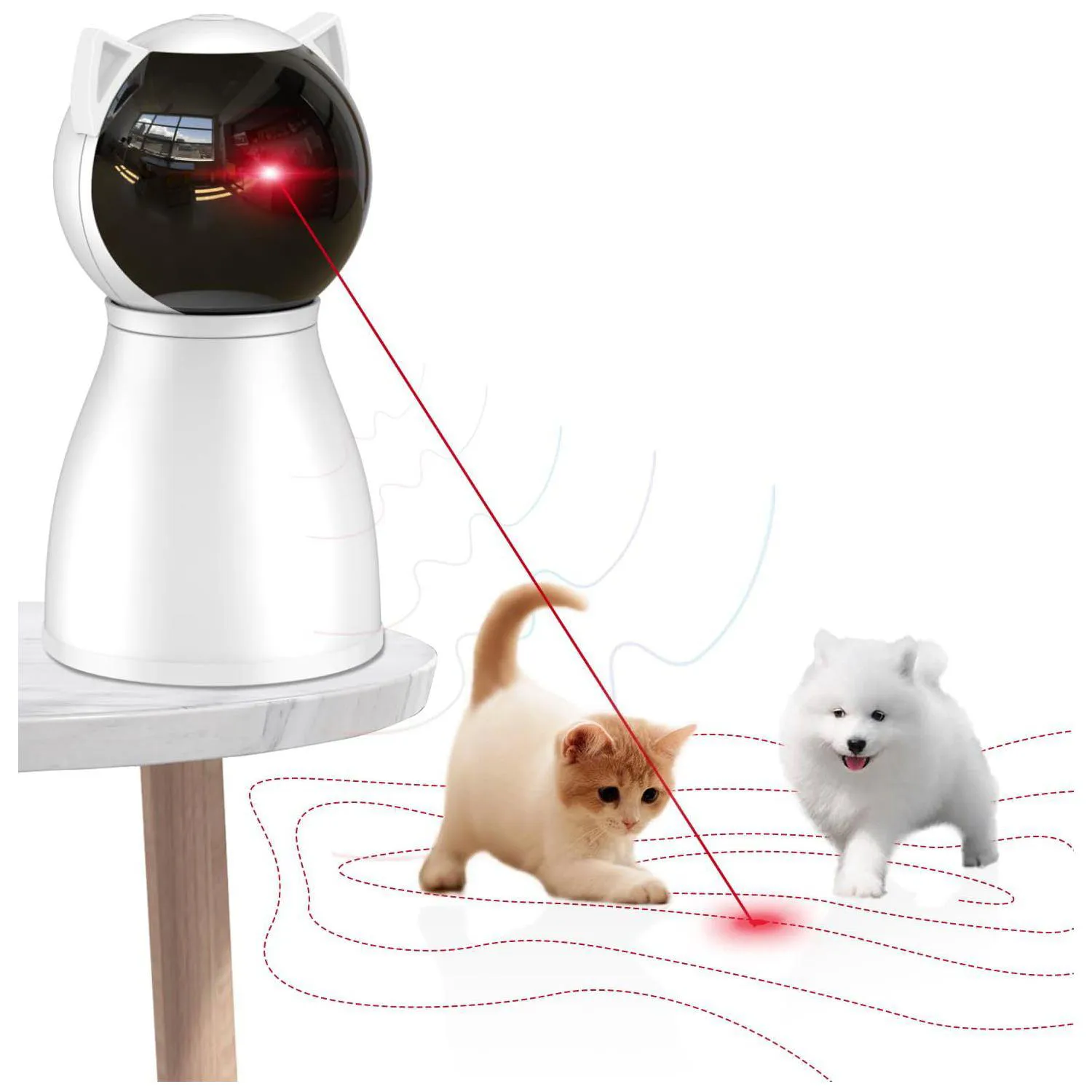 Láser Interactivo para Gato con Trayectoria Aleatoria y Sensor de Movimiento