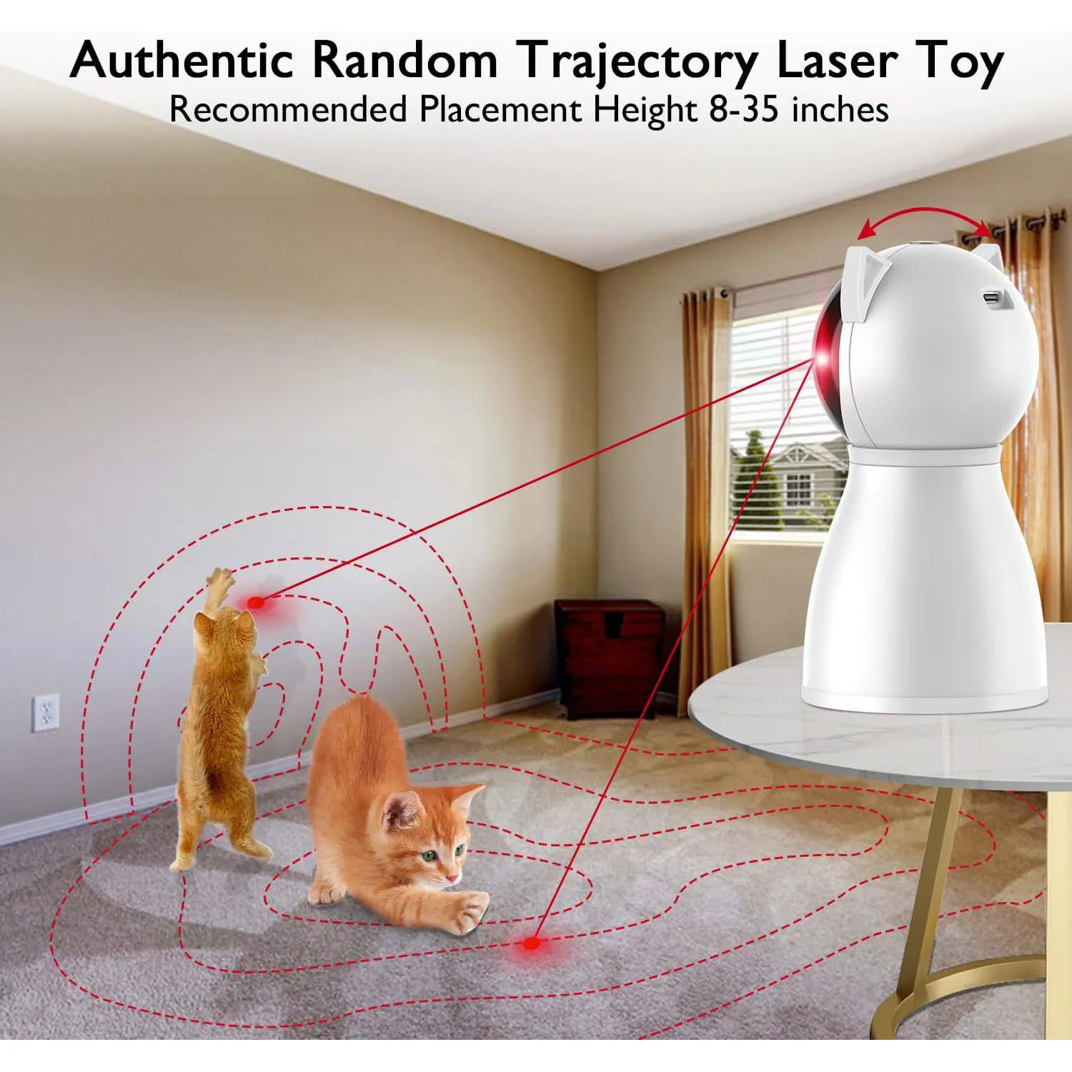 Láser Interactivo para Gato con Trayectoria Aleatoria y Sensor de Movimiento