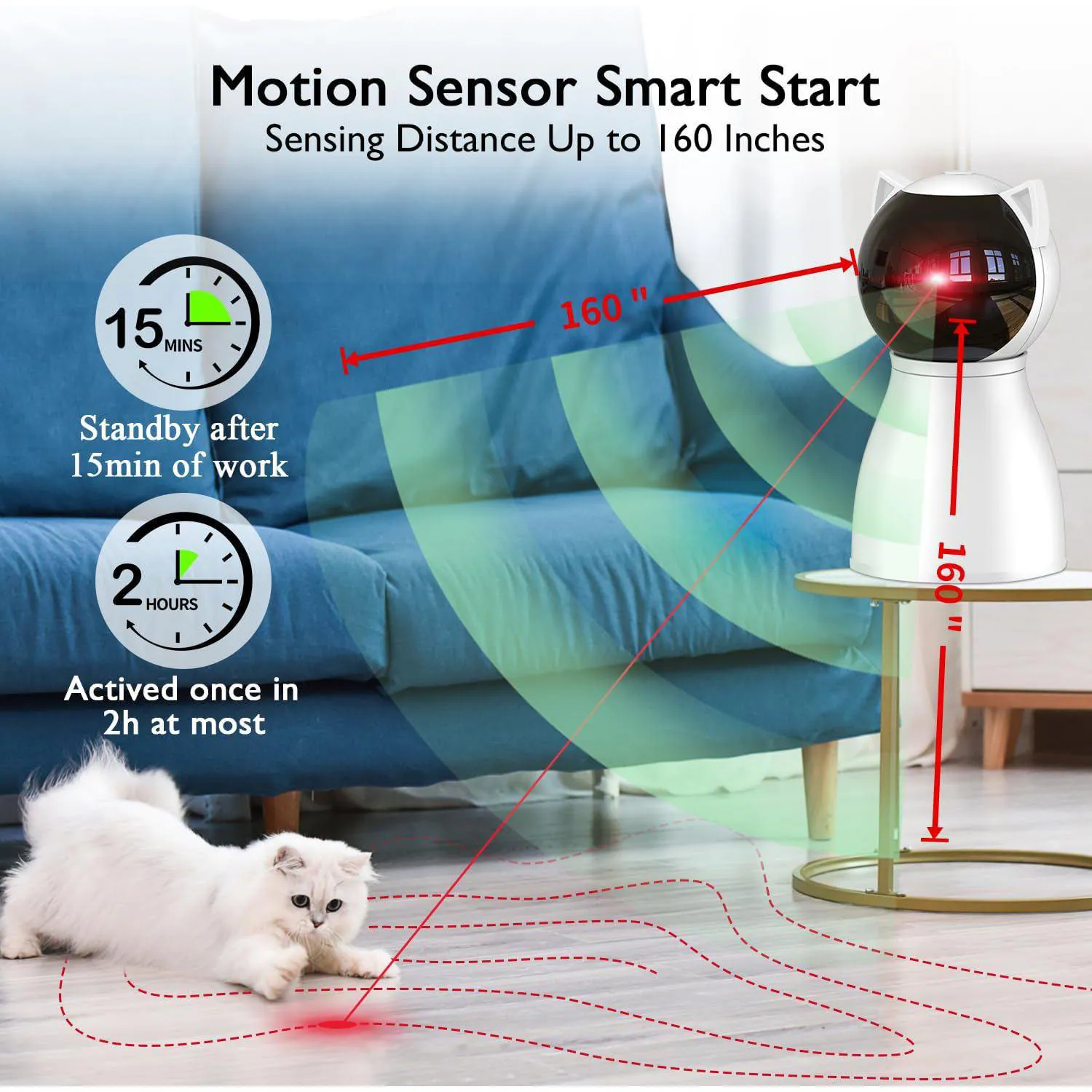 Láser Interactivo para Gato con Trayectoria Aleatoria y Sensor de Movimiento 3