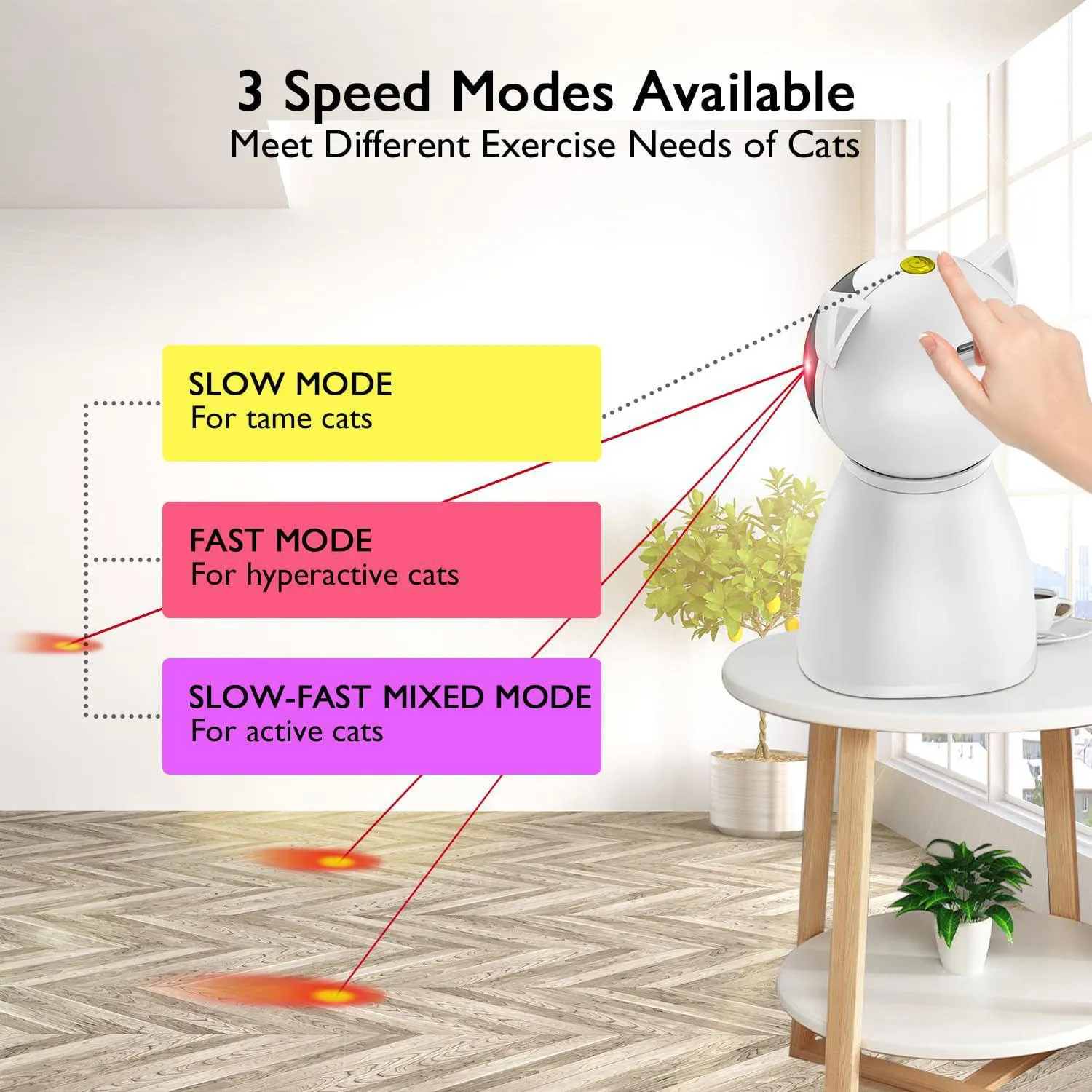 Láser Interactivo para Gato con Trayectoria Aleatoria y Sensor de Movimiento 4