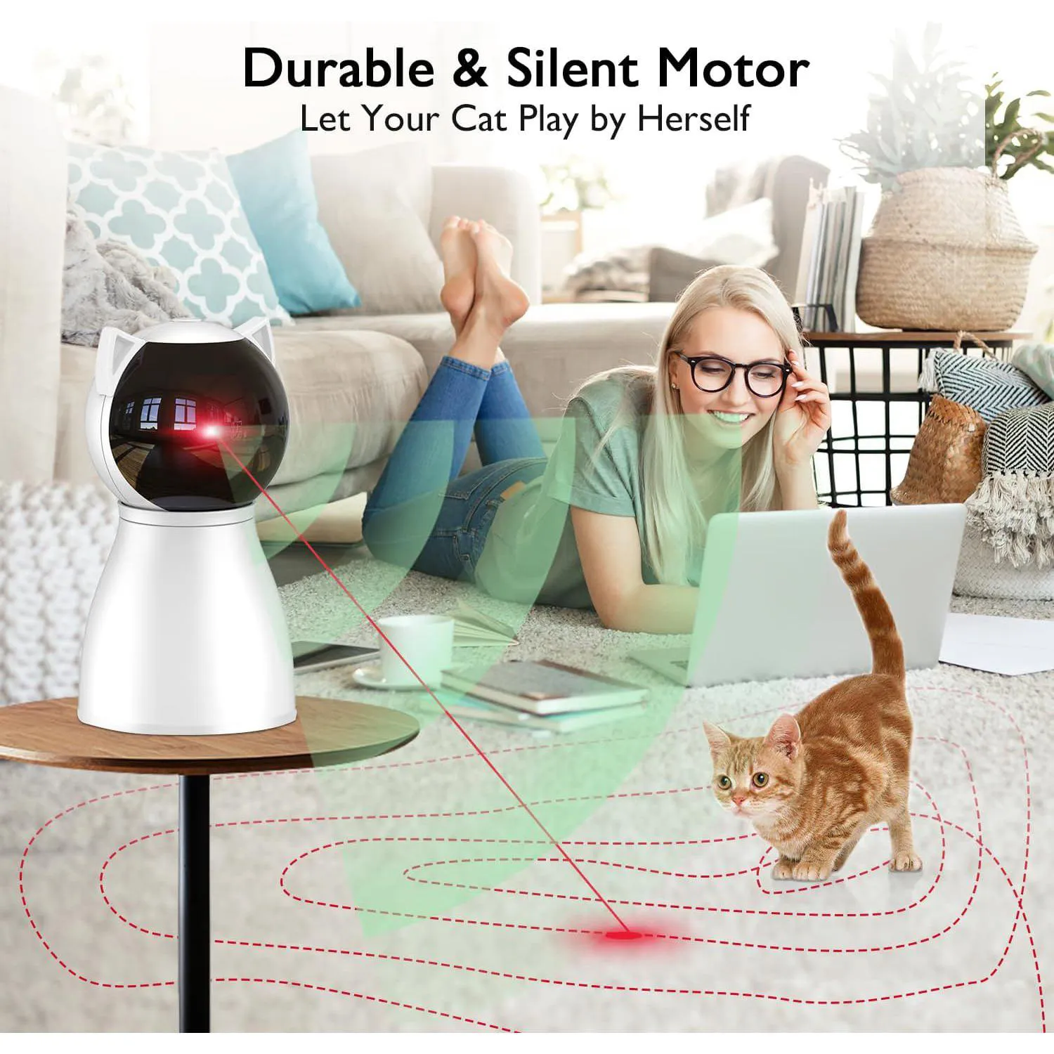 Láser Interactivo para Gato con Trayectoria Aleatoria y Sensor de Movimiento 6