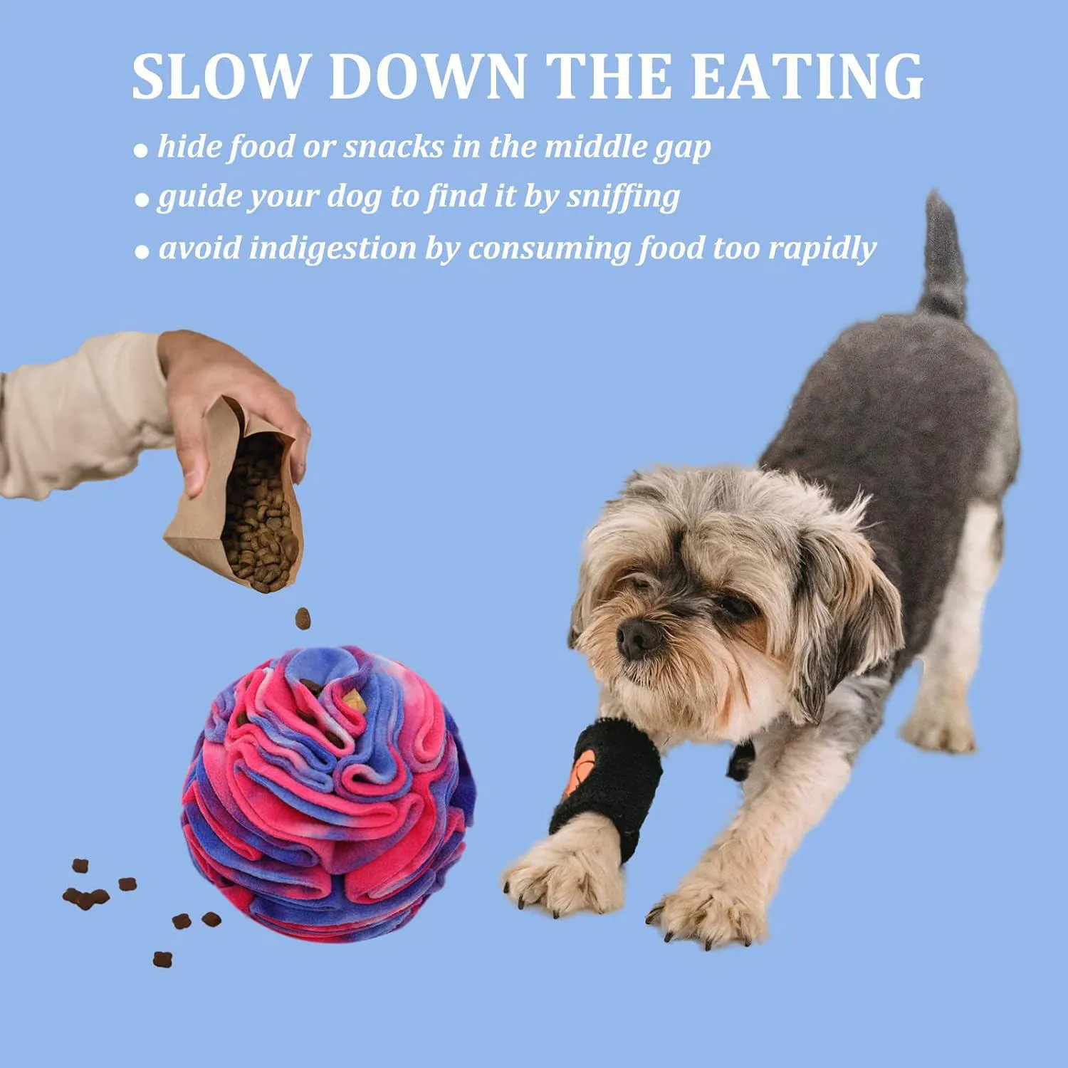 Pelota De Olfato Para Perros Que Oculta Golosinas Y Reduce Ansiedad