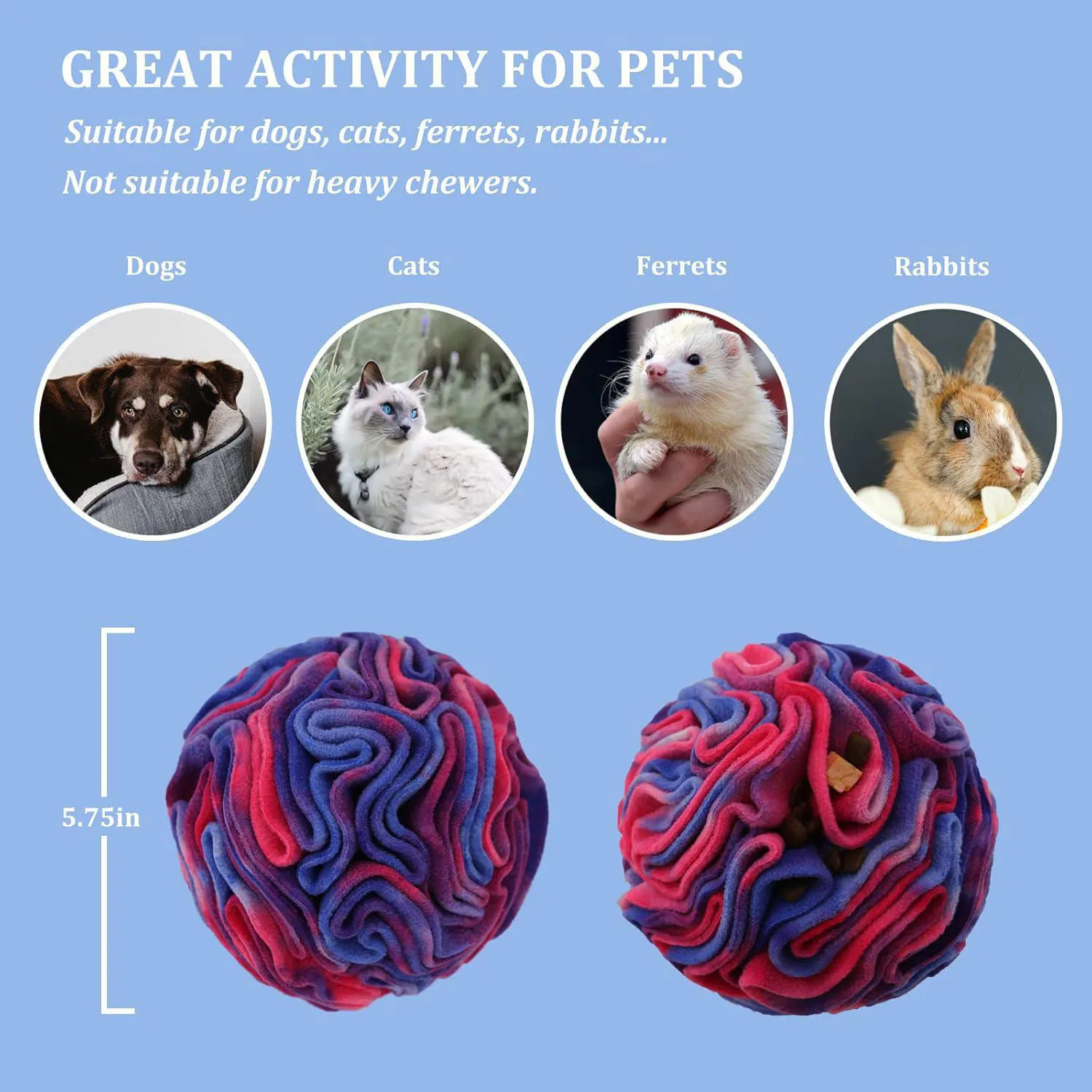 Pelota De Olfato Para Perros Que Oculta Golosinas Y Reduce Ansiedad 3