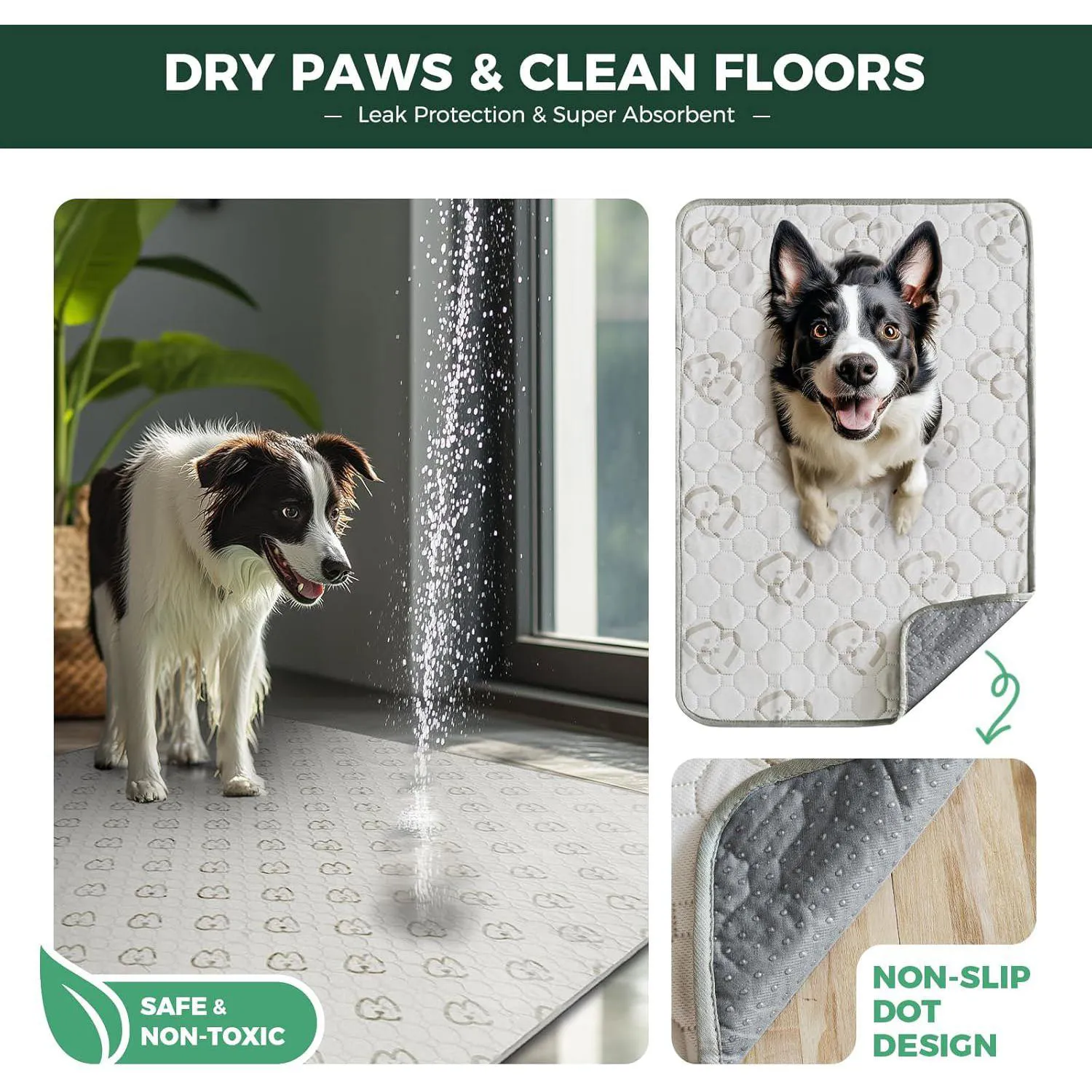 Almohadilla Lavable para Perros con Absorción Superior y Ajuste para Corral 3