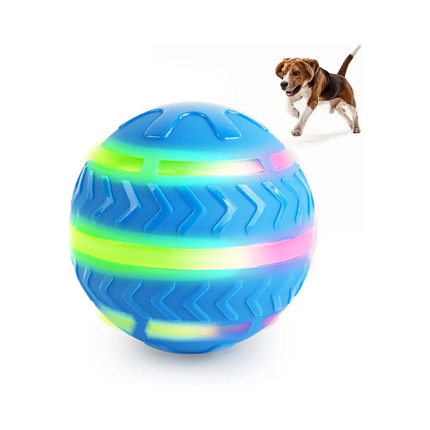 Pelota Interactiva LED para Perros con Movimiento Automático Recargable