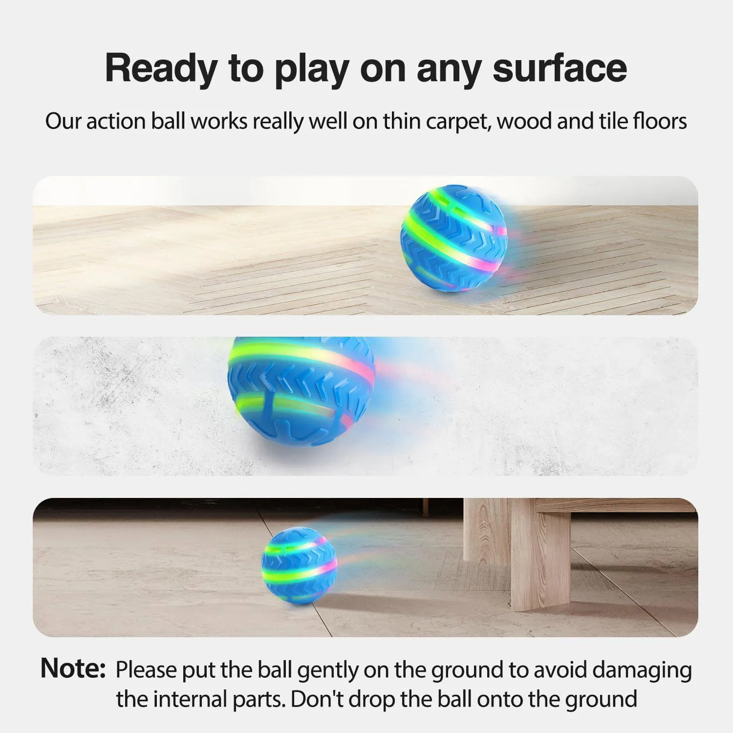 Pelota Interactiva LED para Perros con Movimiento Automático Recargable 3