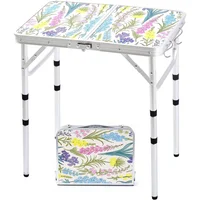 Mesa de Camping Plegable Ajustable Ligera y Portátil para Aventura