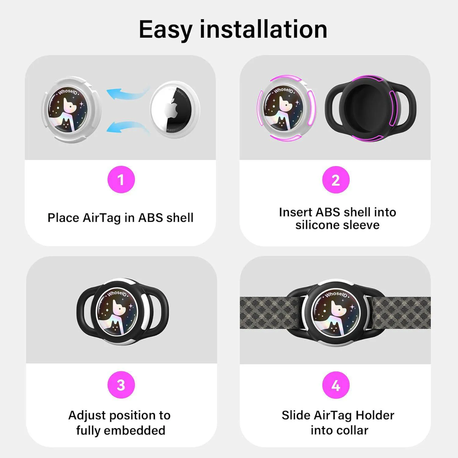 Soporte Impermeable Airtag para Collar de Perro y Gato Pequeño 4