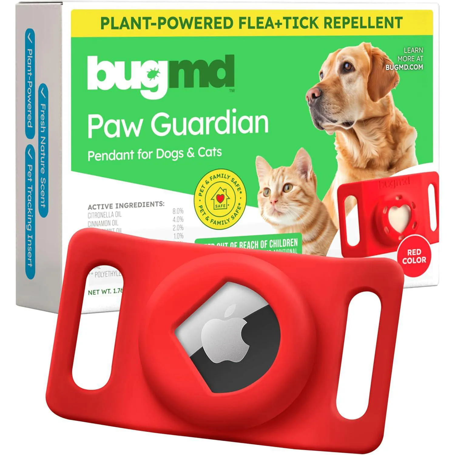 Colgante BugMD Paw Guardian para Pulgas y Garrapatas AirTag