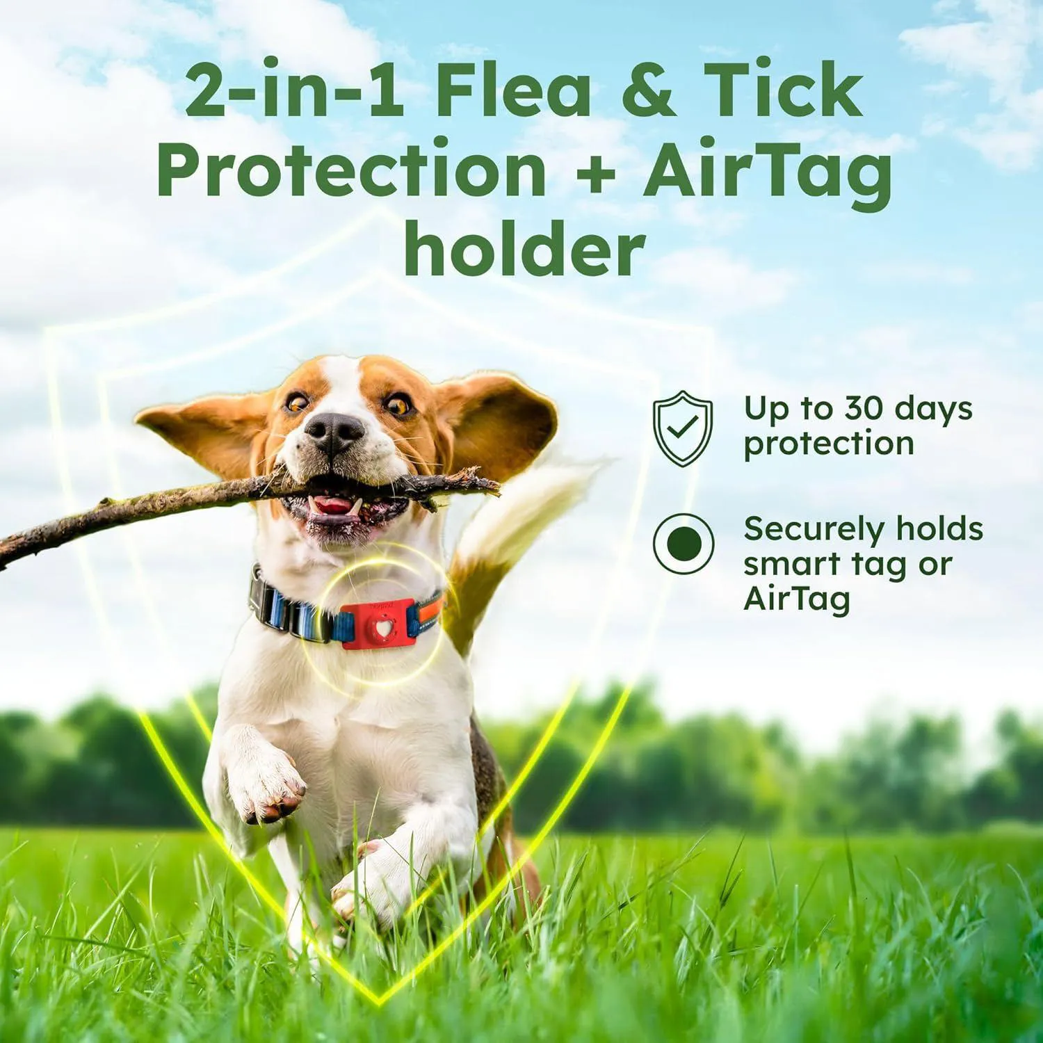 Colgante BugMD Paw Guardian para Pulgas y Garrapatas AirTag