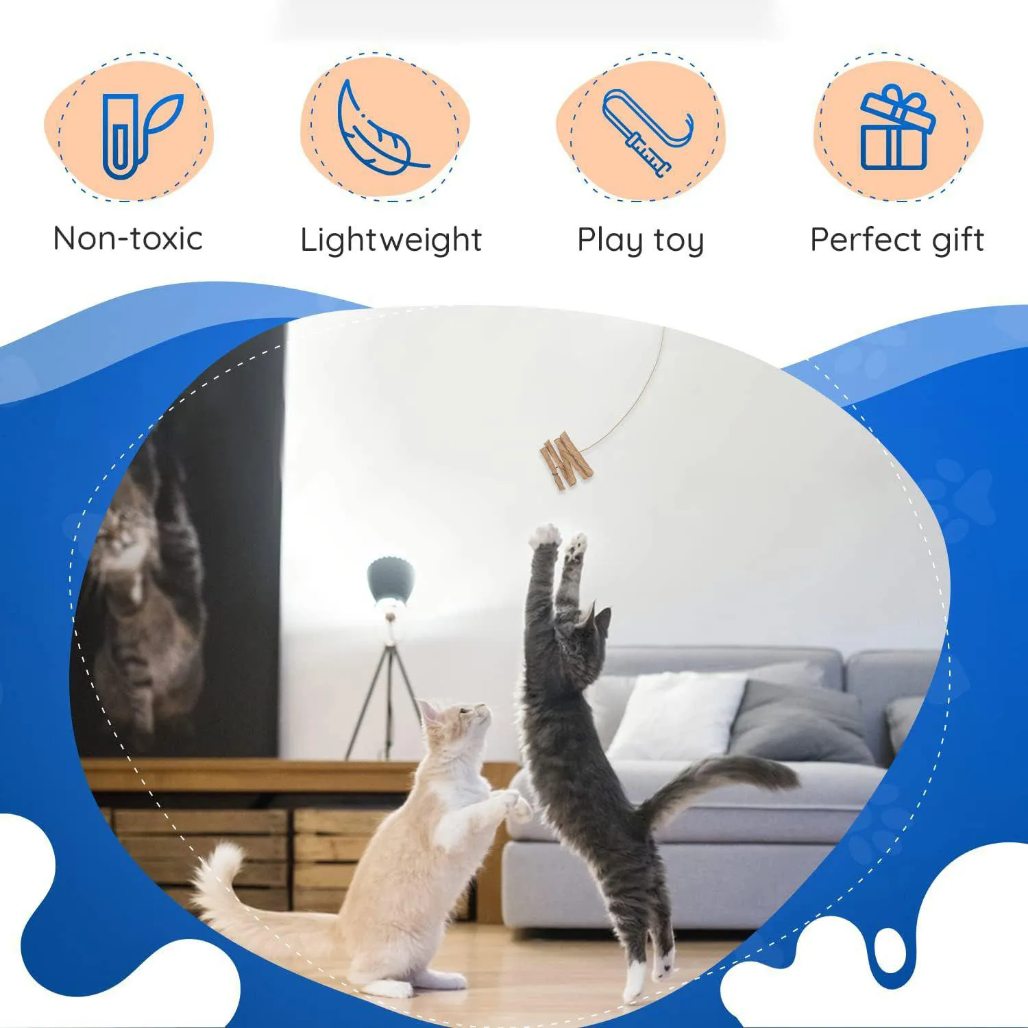 Juguete Interactivo para Gatos con Resorte Flexible y Rollo de Papel 6