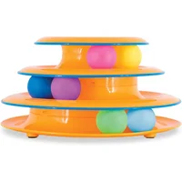 Juguete Interactivo Catstages Torre de Niveles con Pelotas Giratorias para Gatos