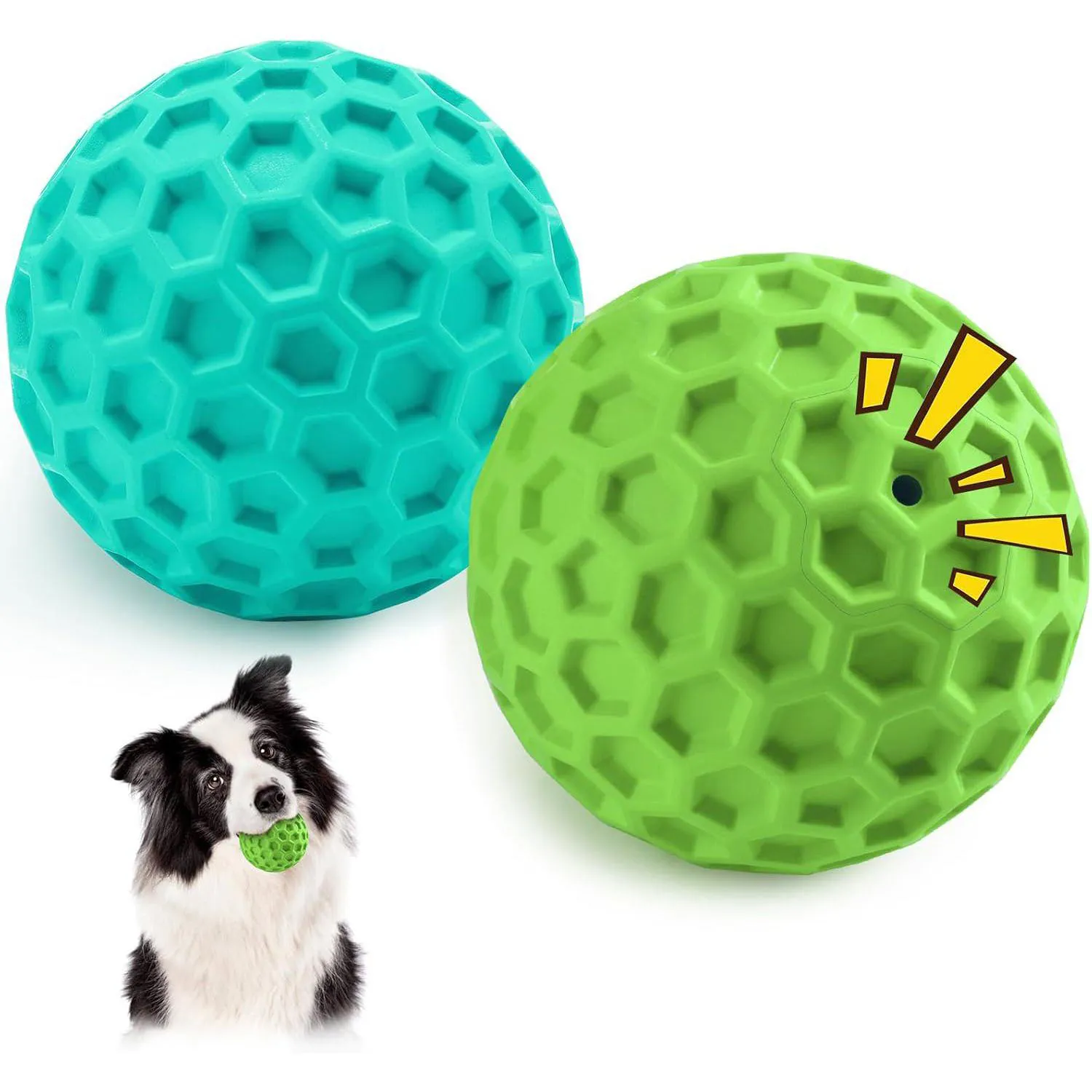 Pelota Interactiva Chirriante Para Perros Grandes Con Limpieza Dental
