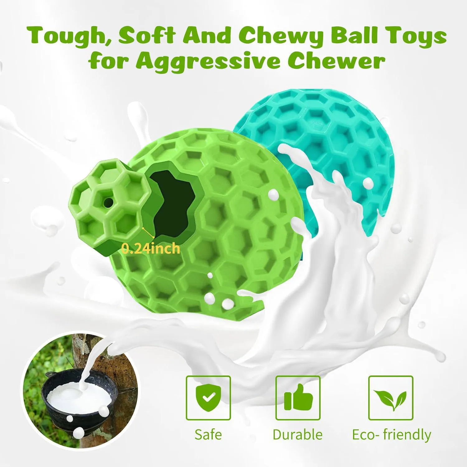 Pelota Interactiva Chirriante Para Perros Grandes Con Limpieza Dental 3