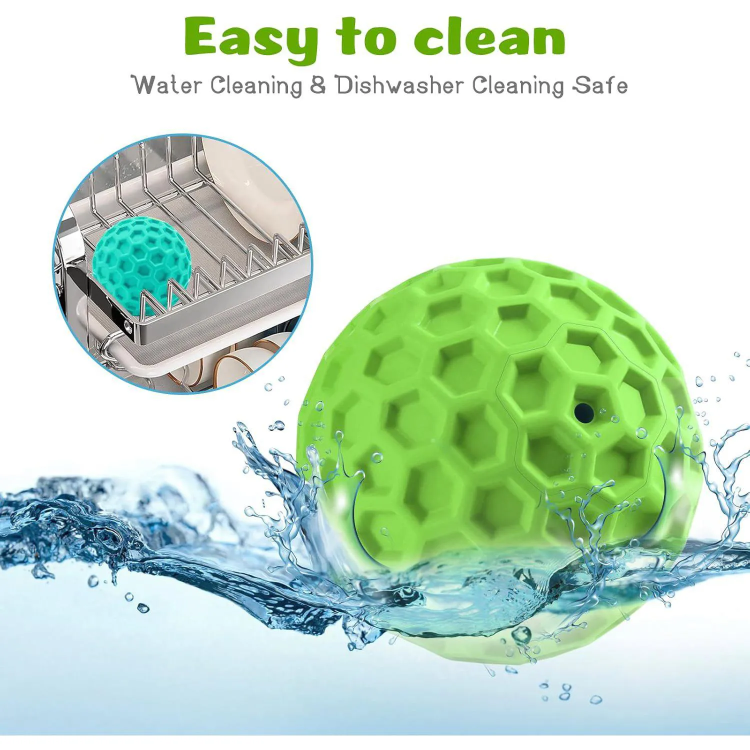 Pelota Interactiva Chirriante Para Perros Grandes Con Limpieza Dental 7