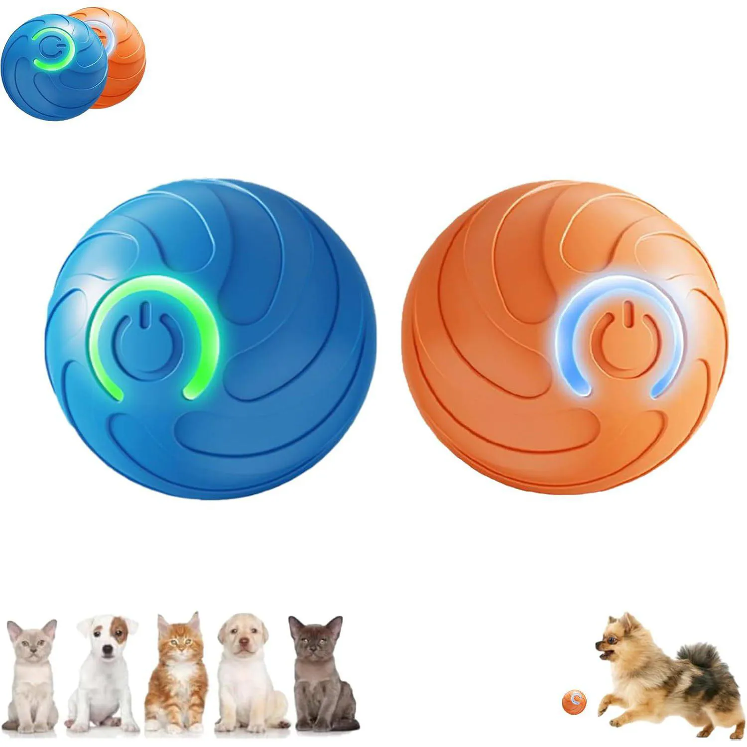 Pelota Inteligente Para Perros Duraspin Con Rebote Automático Y Sonido Interactivo