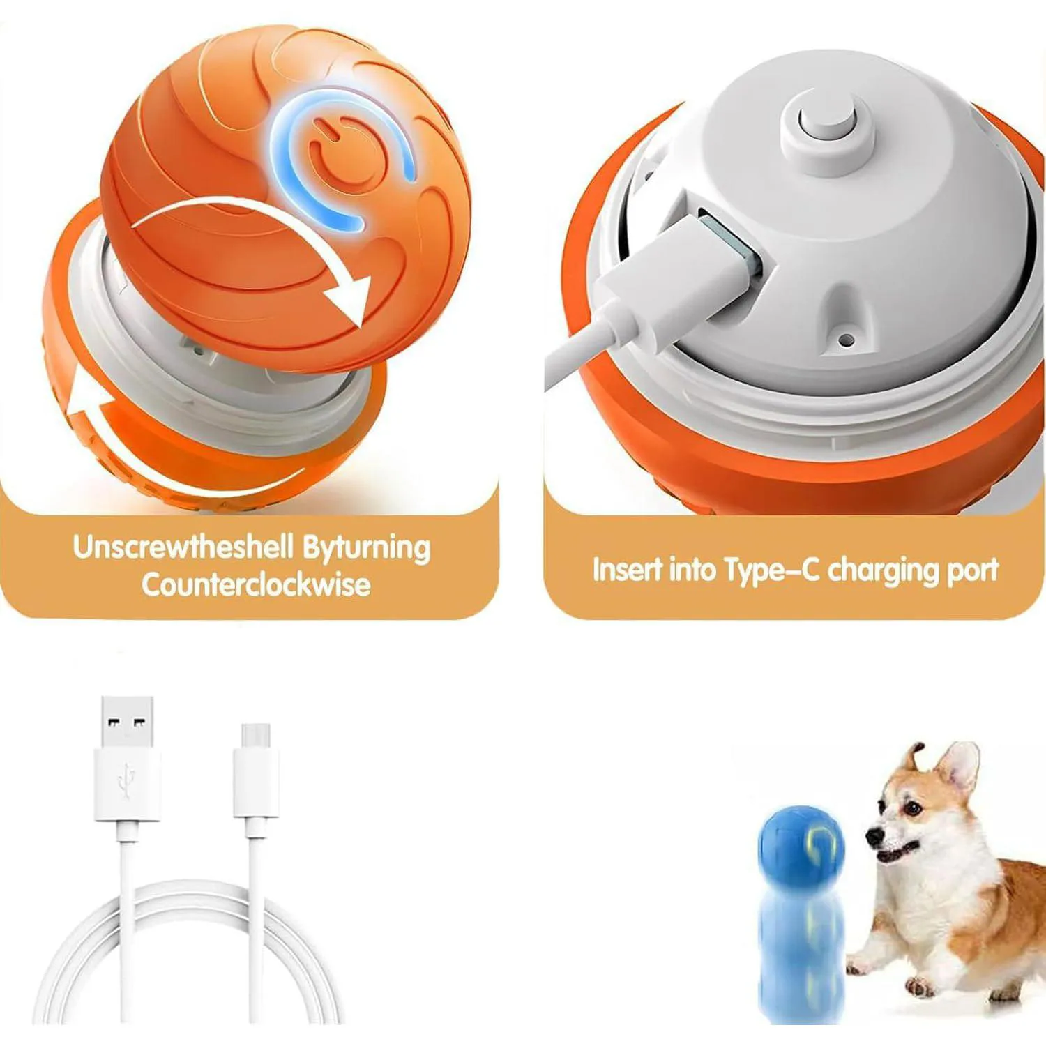 Pelota Inteligente Para Perros Duraspin Con Rebote Automático Y Sonido Interactivo 5