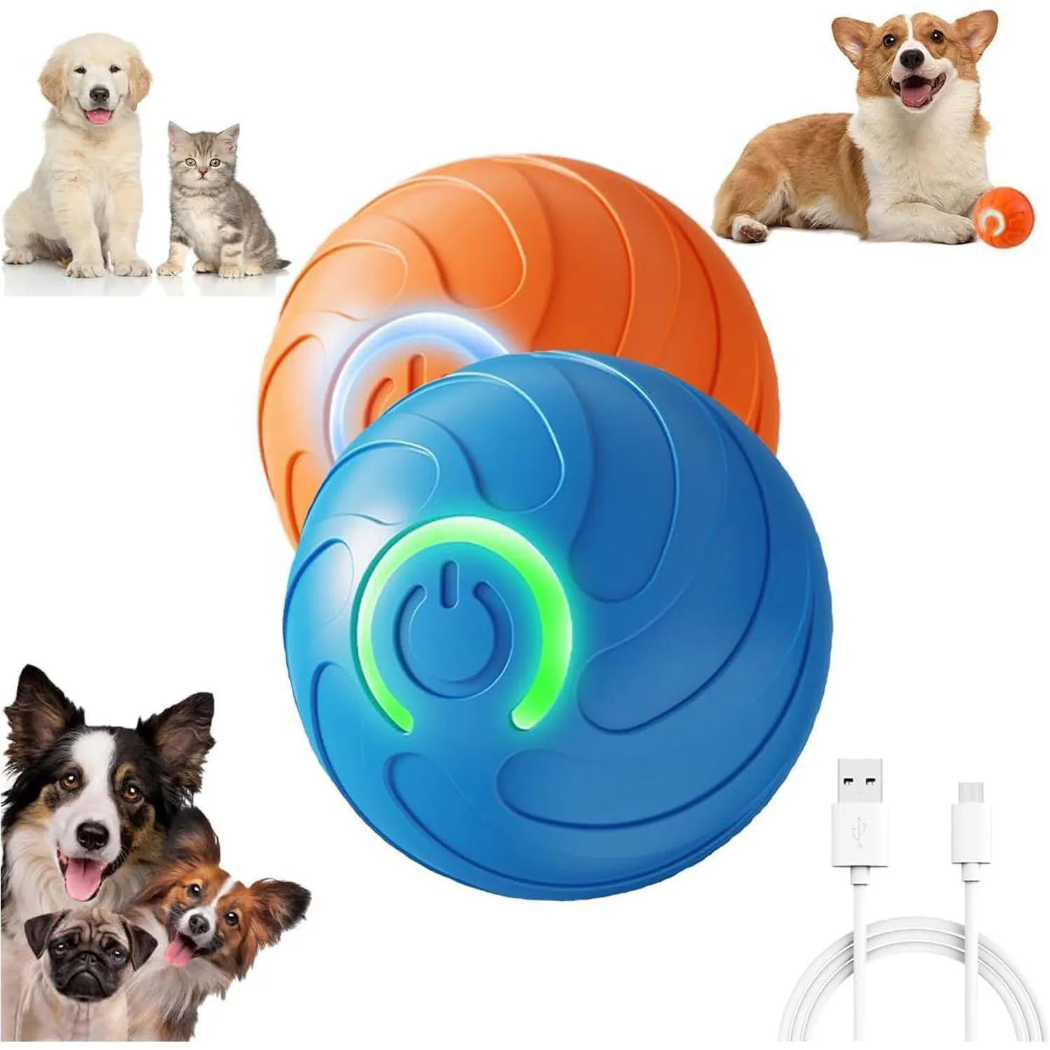 Pelota Inteligente Para Perros Duraspin Con Rebote Automático Y Sonido Interactivo 8