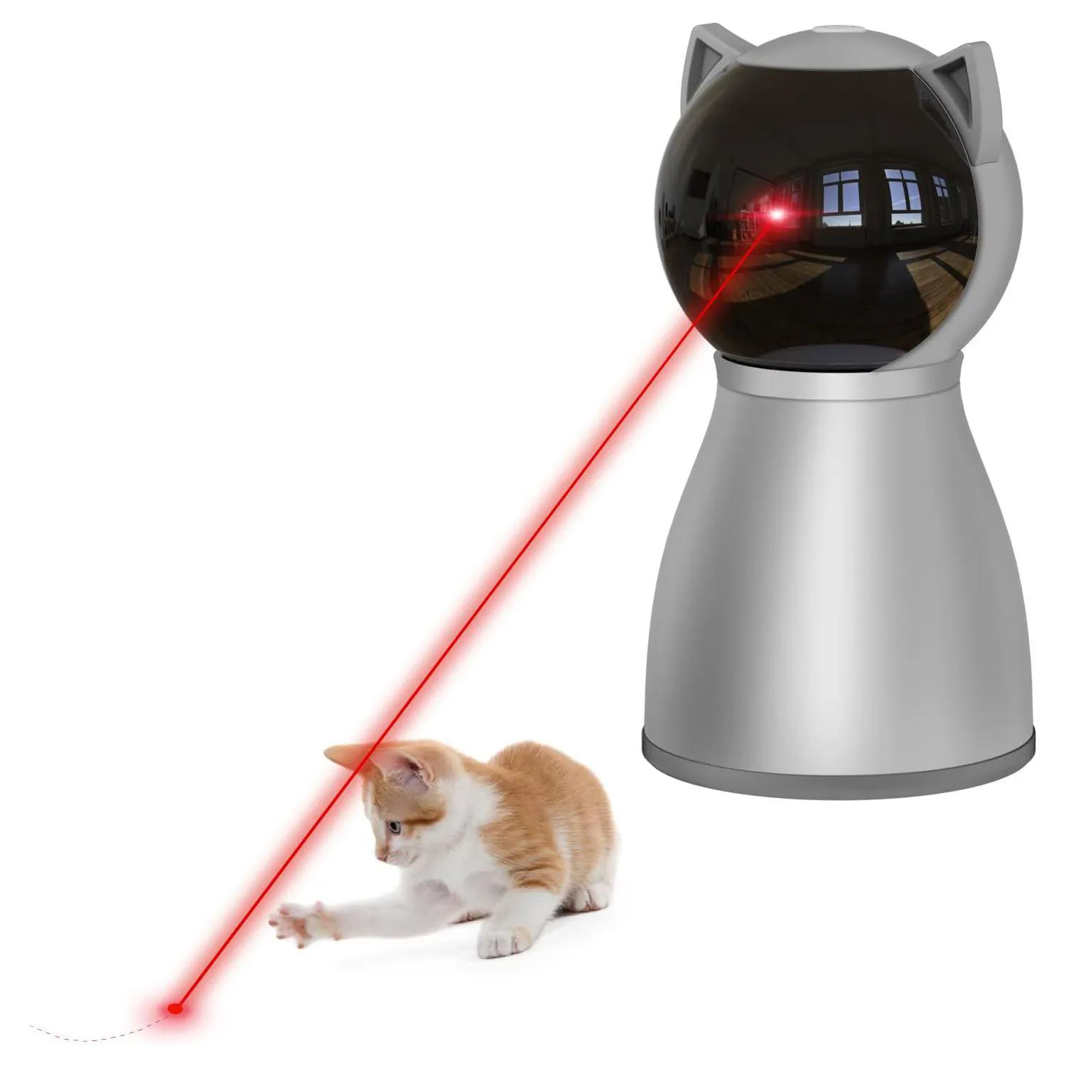 Juguete Láser Automático para Gatos con Movimiento Aleatorio y Sensor Inteligente