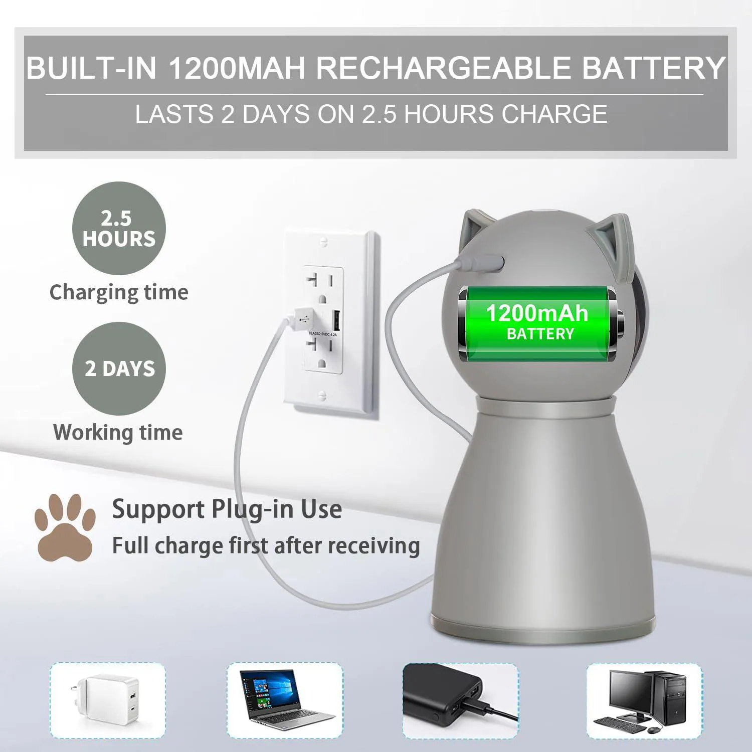 Juguete Láser Automático para Gatos con Movimiento Aleatorio y Sensor Inteligente 5