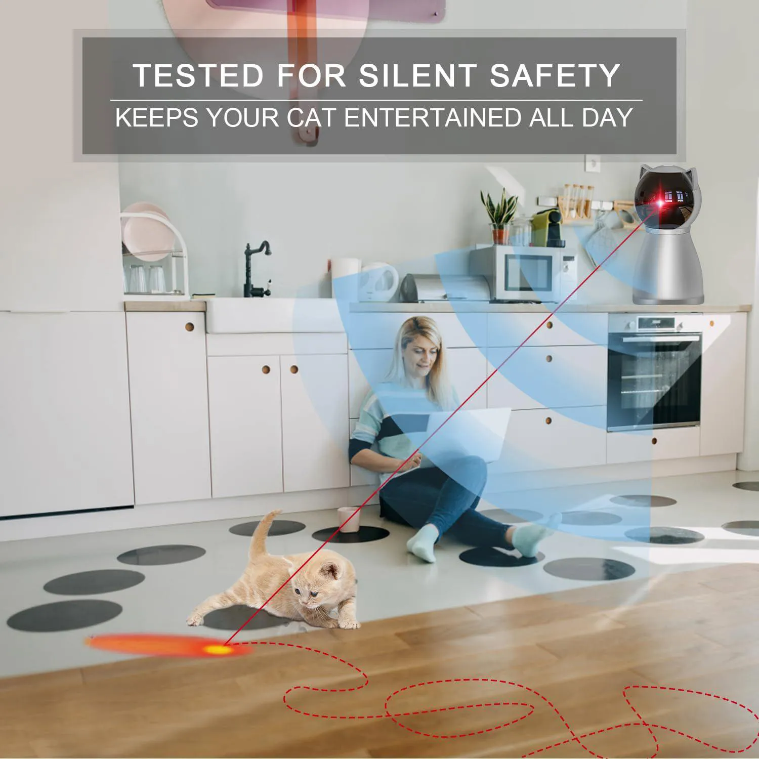 Juguete Láser Automático para Gatos con Movimiento Aleatorio y Sensor Inteligente 6