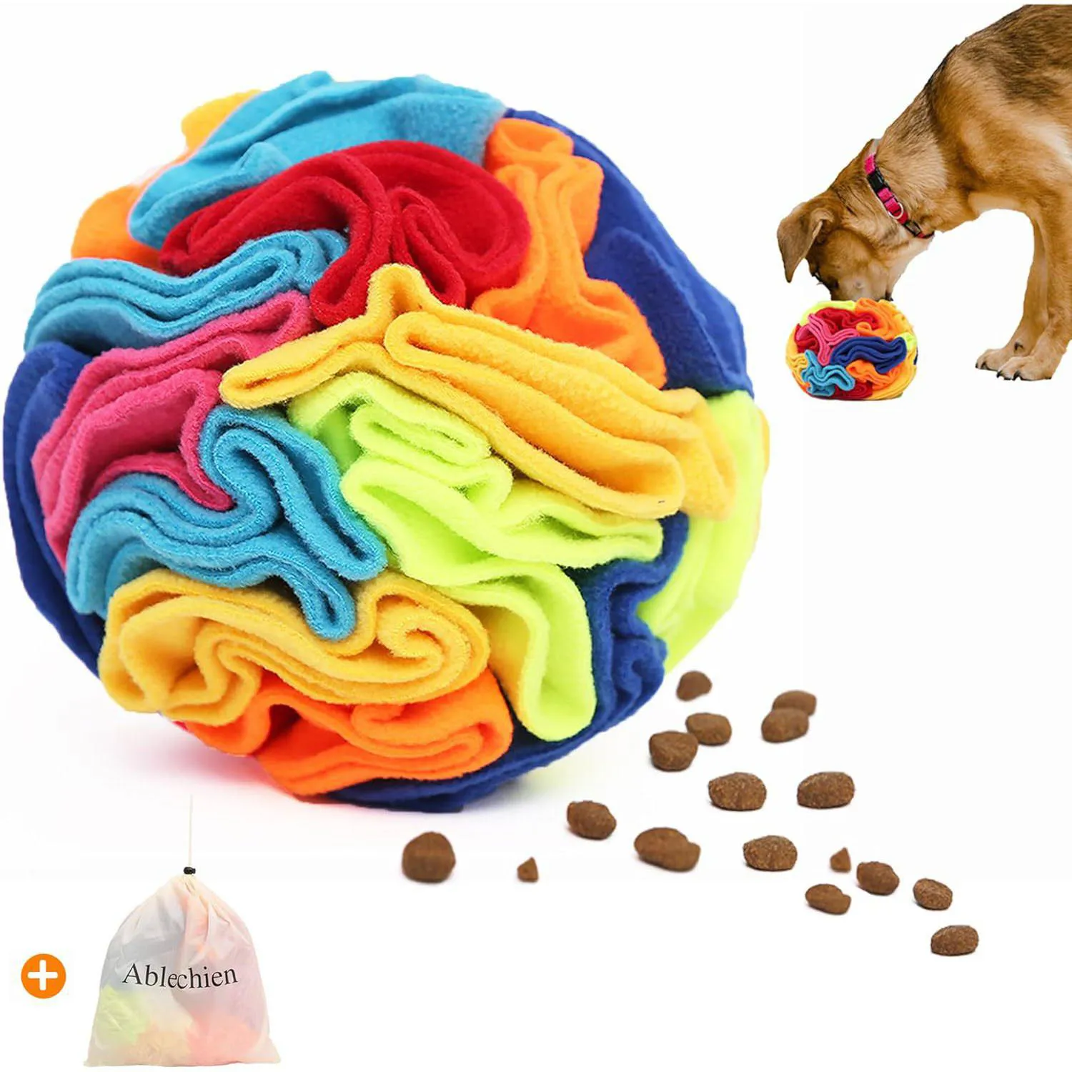 Pelota De Olfateo Para Perros Con Compartimentos Para Golosinas Lavable