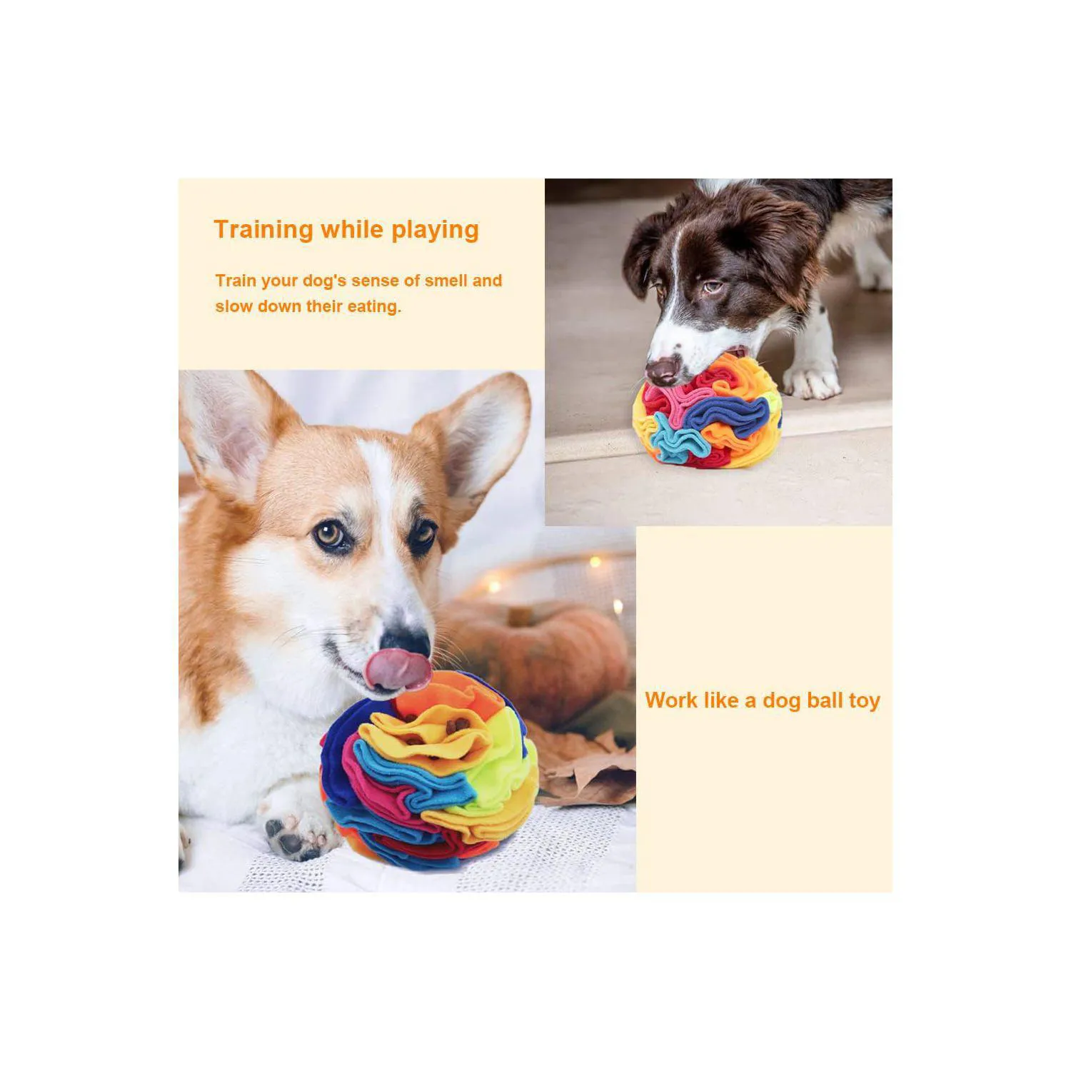 Pelota De Olfateo Para Perros Con Compartimentos Para Golosinas Lavable 4