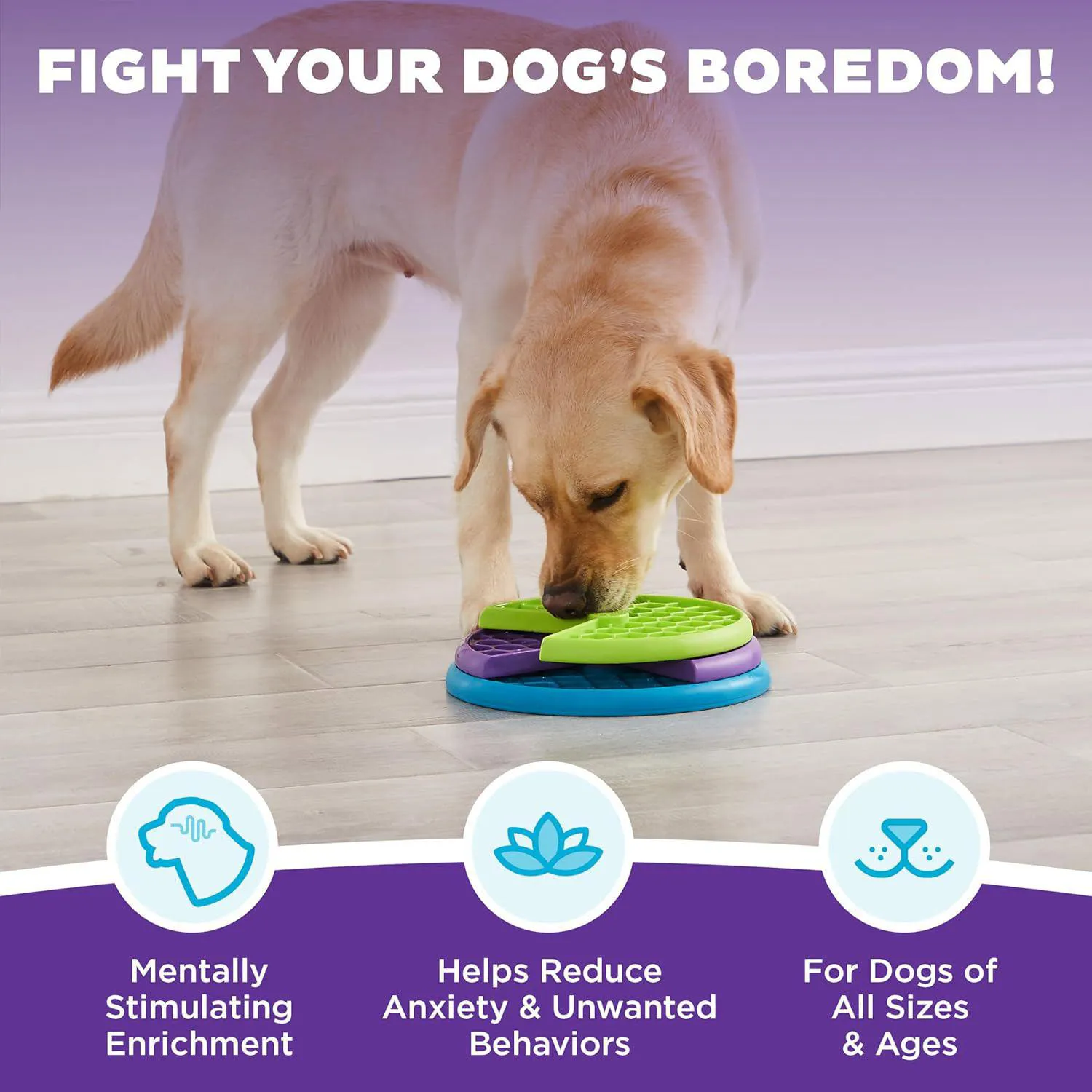 Comedero Interactivo De Rompecabezas Para Perros Con Capas Giratorias 3