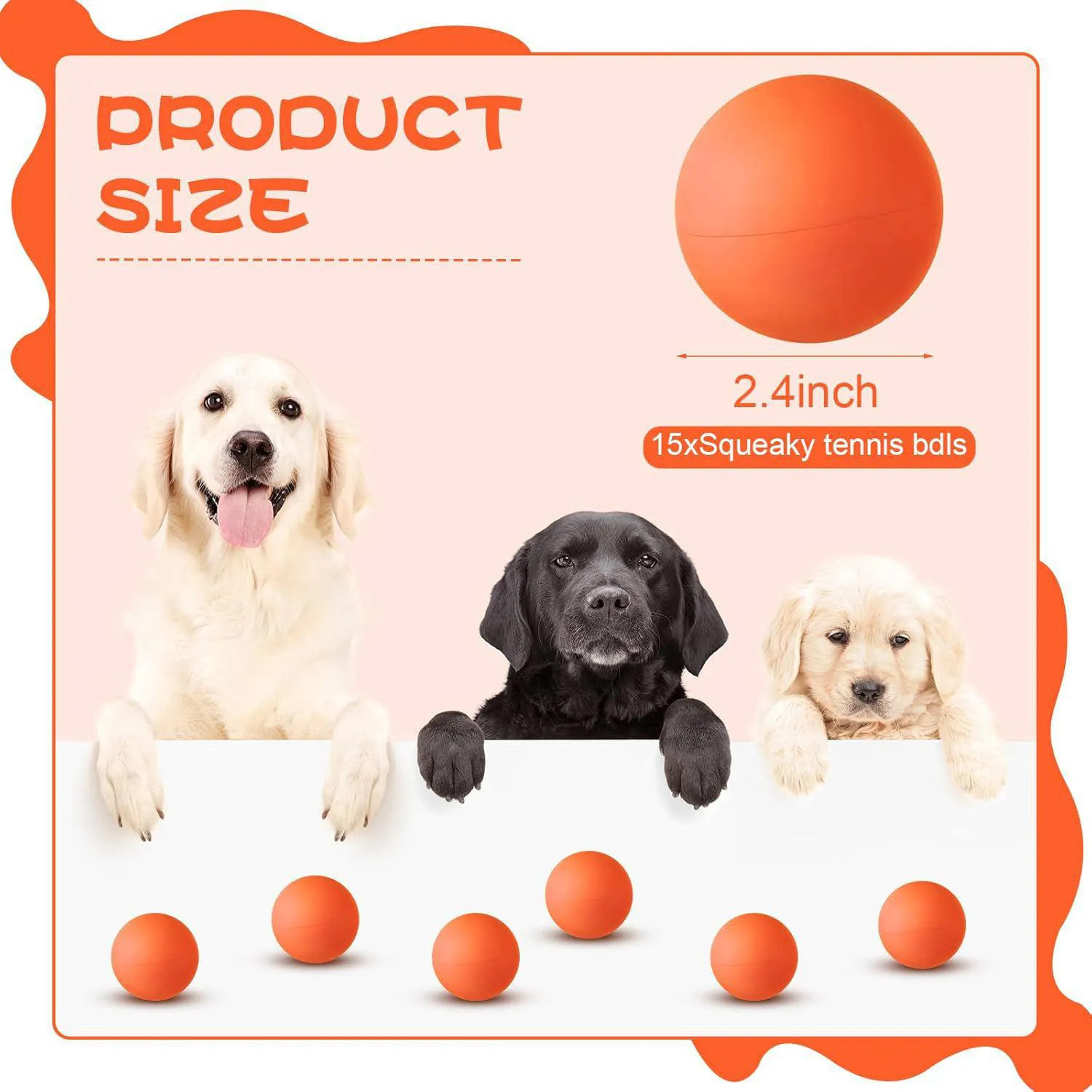 Pelotas De Goma Para Perros Paquete De 15 Con Alto Rebote Y Colores Brillantes