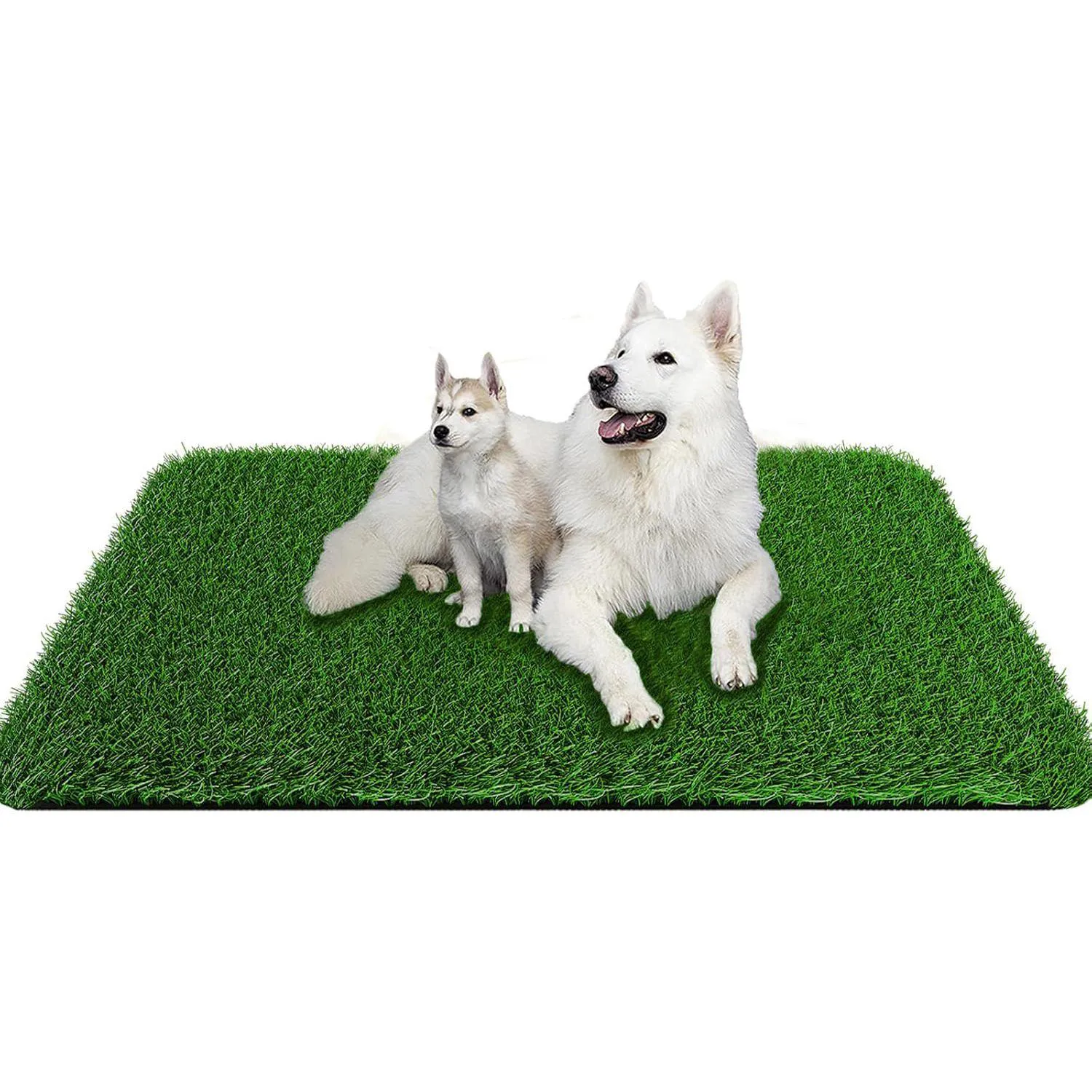 Tapete de Césped Artificial para Perros con Drenaje Rápido y Alta Absorción Color Verde