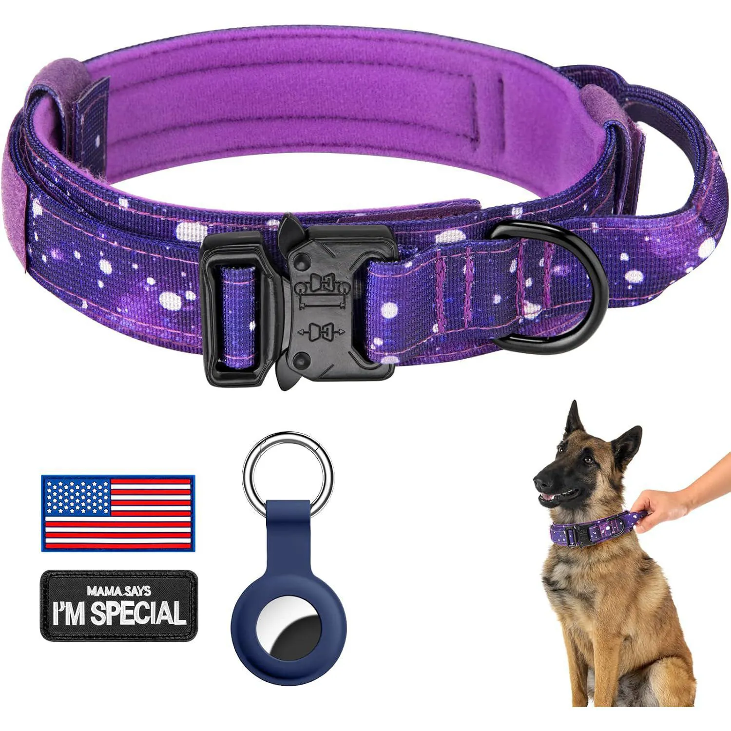 Collar Táctico para Perro Daganxi Ajuste Asa de Control XL