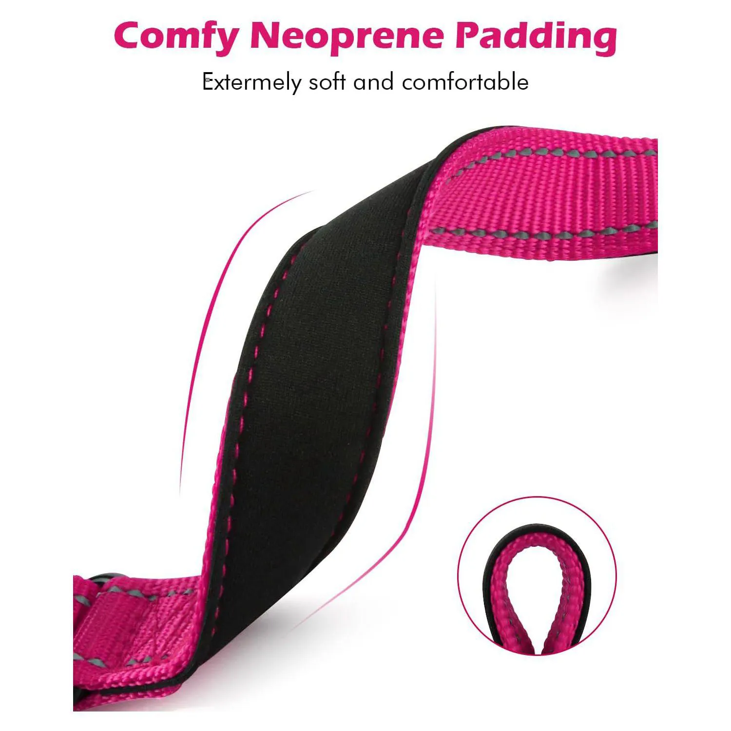Collar Martingale Neopreno Padded Reflectivo Ajustable Grande 3