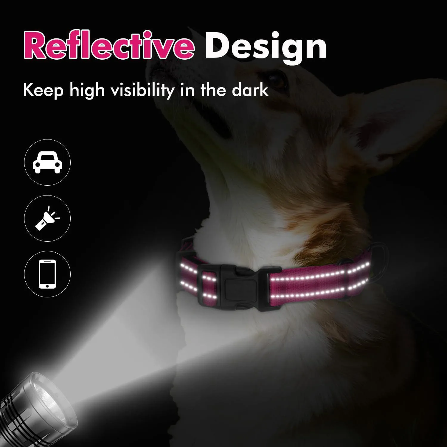 Collar Martingale Neopreno Padded Reflectivo Ajustable Grande 4
