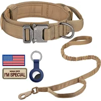 Collar Táctico Ajustable para Perro con Asa y AirTag