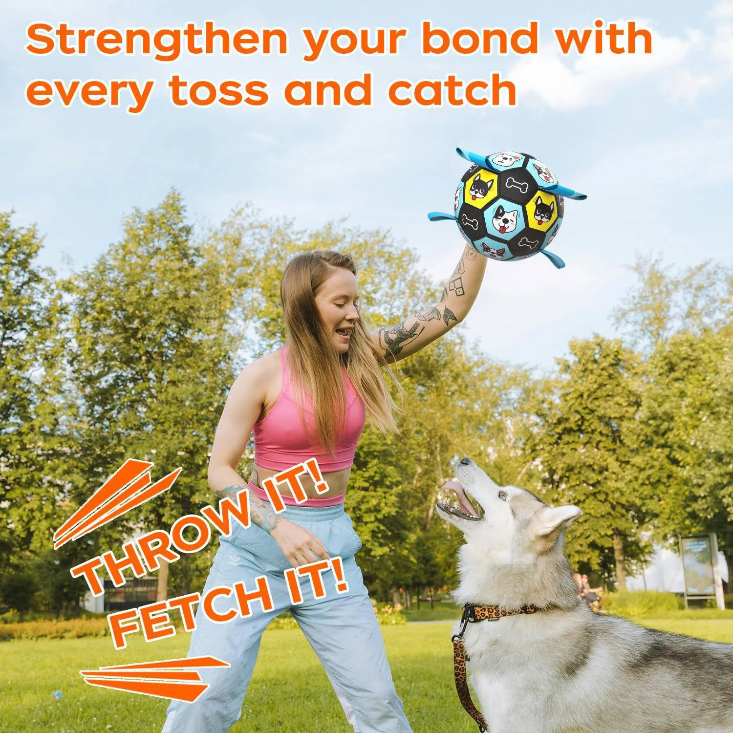 Pelota De Fútbol Para Perros Con Correas Que Flota Y Es Ideal Para Juegos Al Aire Libre