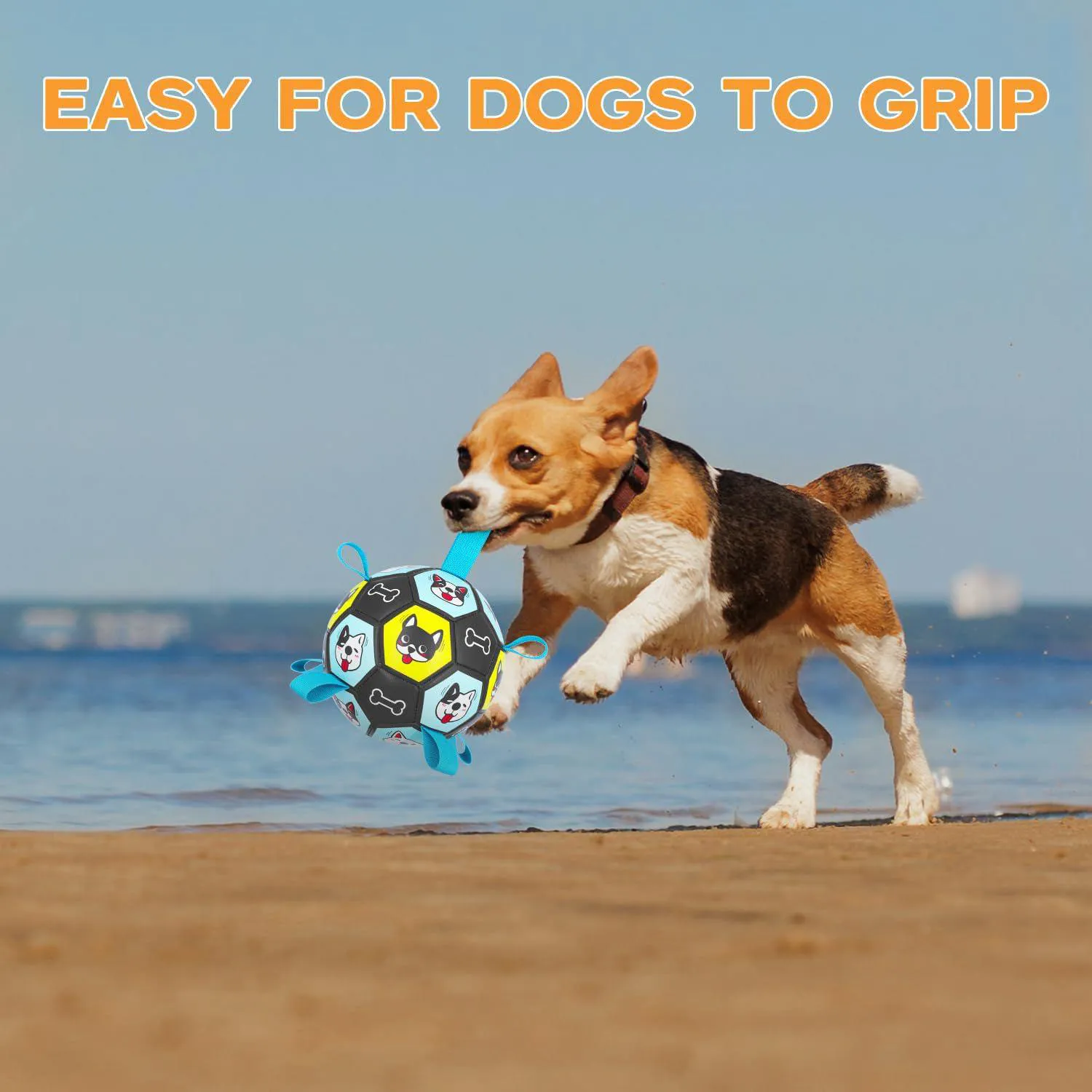Pelota De Fútbol Para Perros Con Correas Que Flota Y Es Ideal Para Juegos Al Aire Libre 8