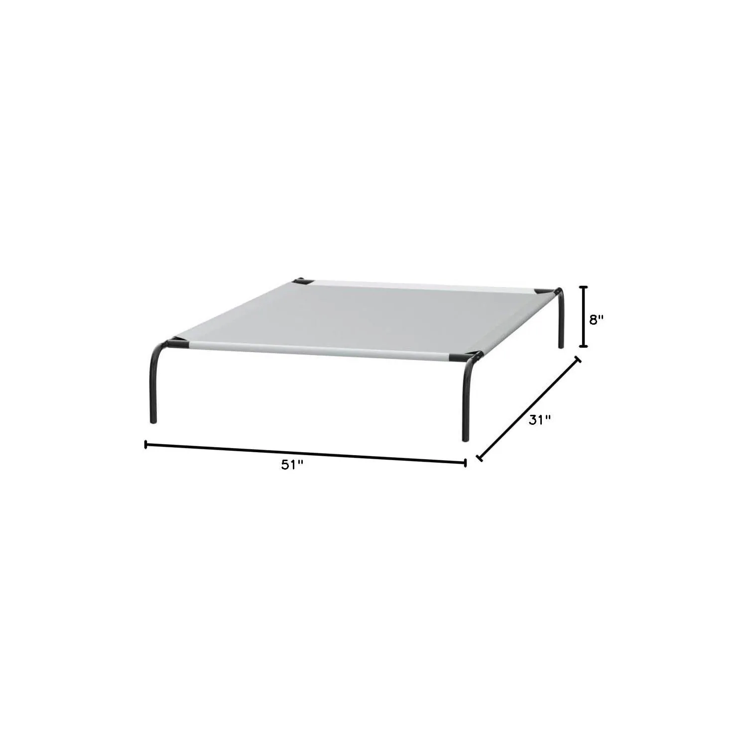 Cama Elevada Para Perros Grandes Beige 130x78x20 Cm 7