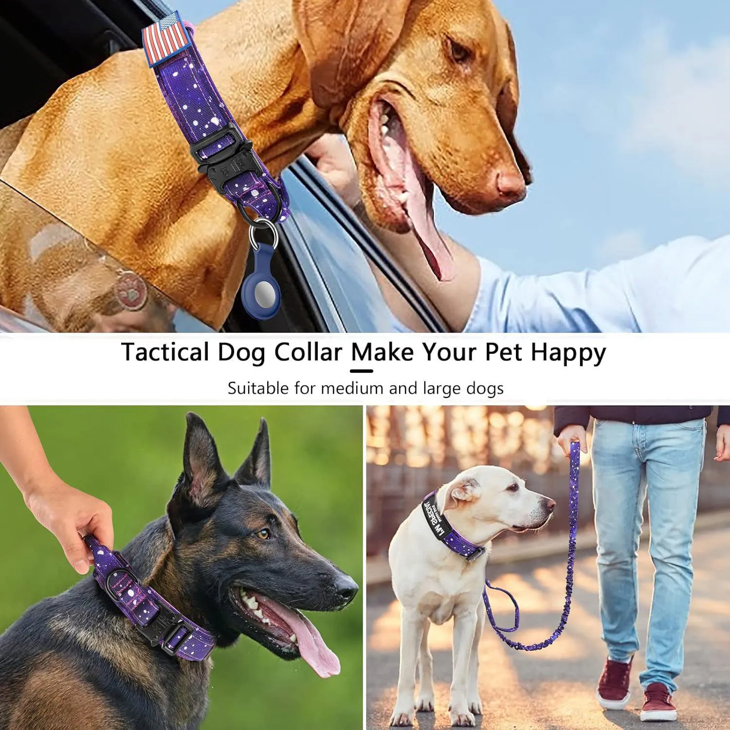 Collar Táctico para Perros Daganxi Nylon Ajustable L 4