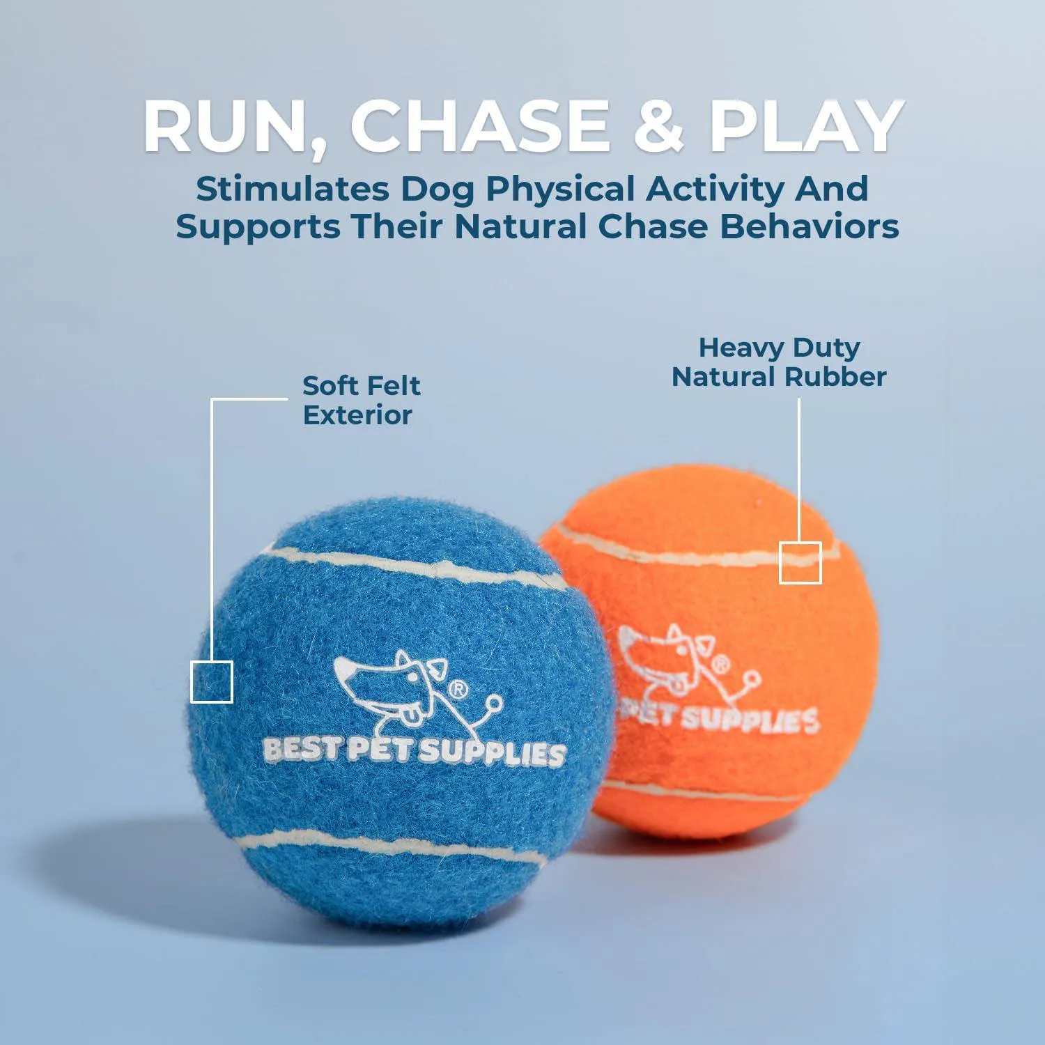 Pelotas Chirriantes Tipo Tenis para Perros Paquete de 4 Resistentes y Divertidas 4