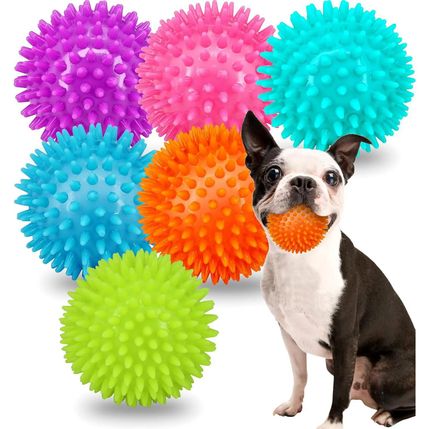 Pelotas Chirriantes Para Perros Pequeños Paquete De Seis Con Diseño Masticable