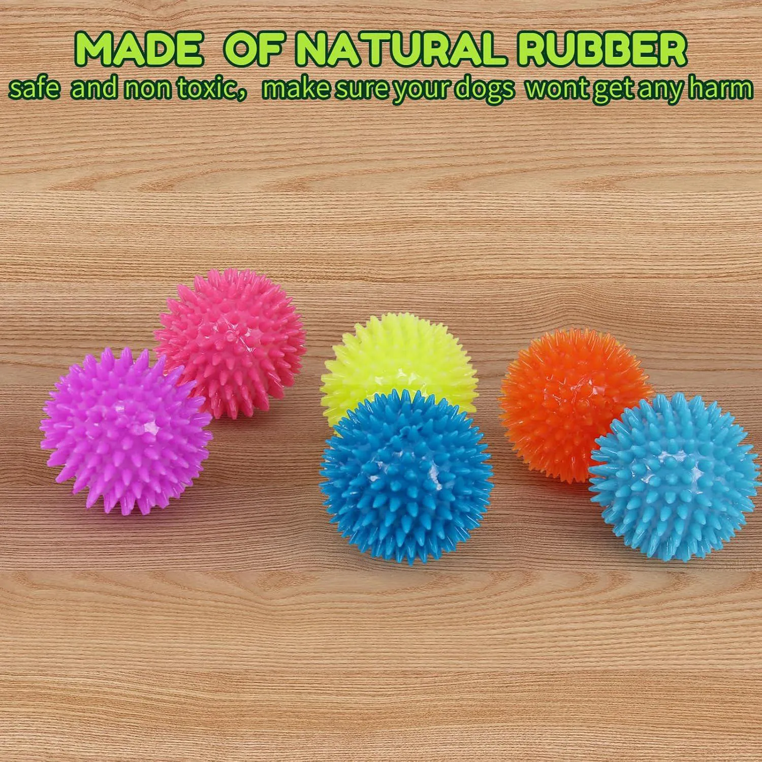Pelotas Chirriantes Para Perros Pequeños Paquete De Seis Con Diseño Masticable