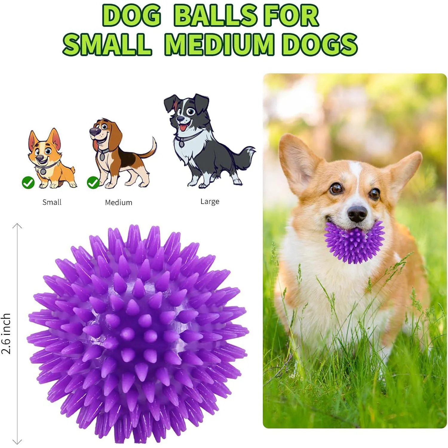 Pelotas Chirriantes Para Perros Pequeños Paquete De Seis Con Diseño Masticable 6