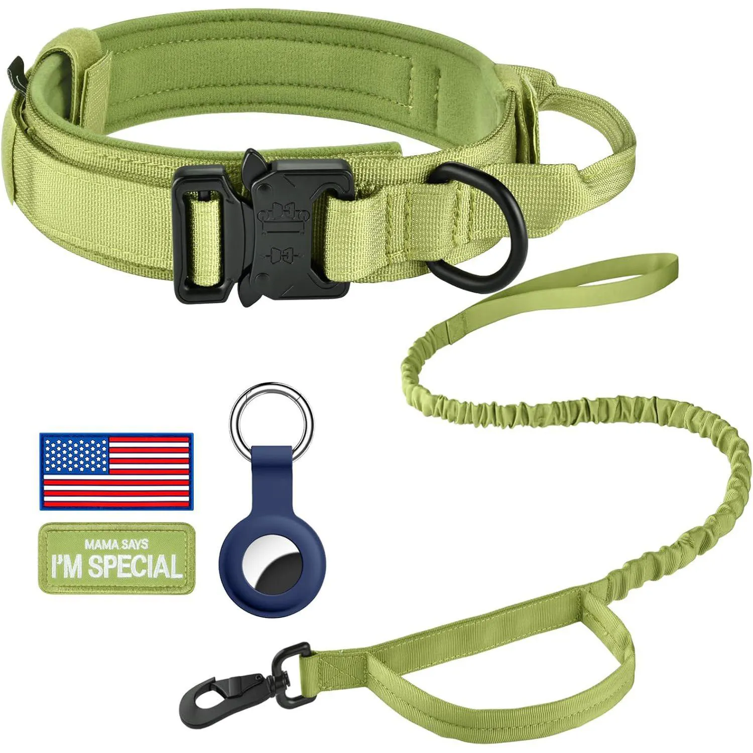Collar Táctico para Perros Ajustable XXL Set Spring Grass