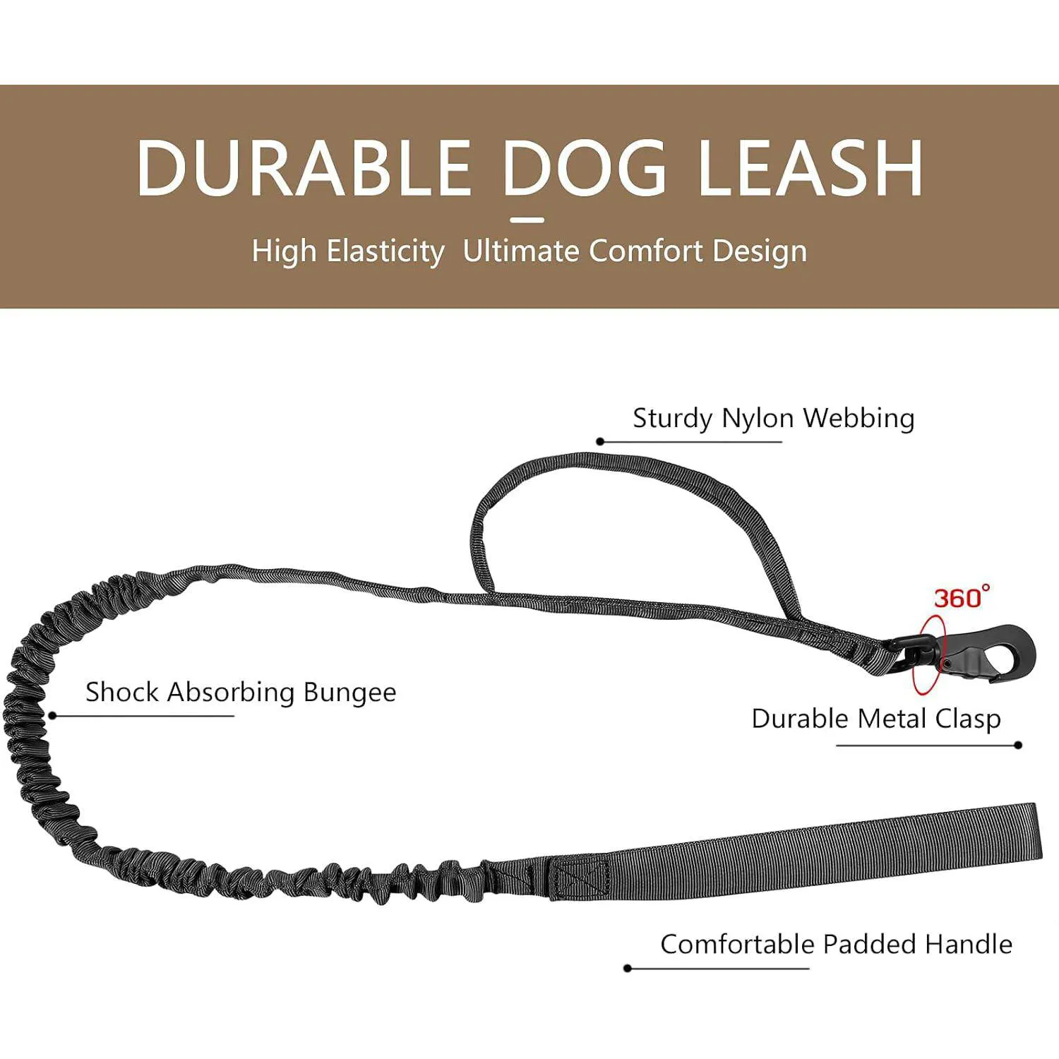 Collar Táctico Ajustable DAGANXI con Asa y Parches Mâximo Seguridad 5